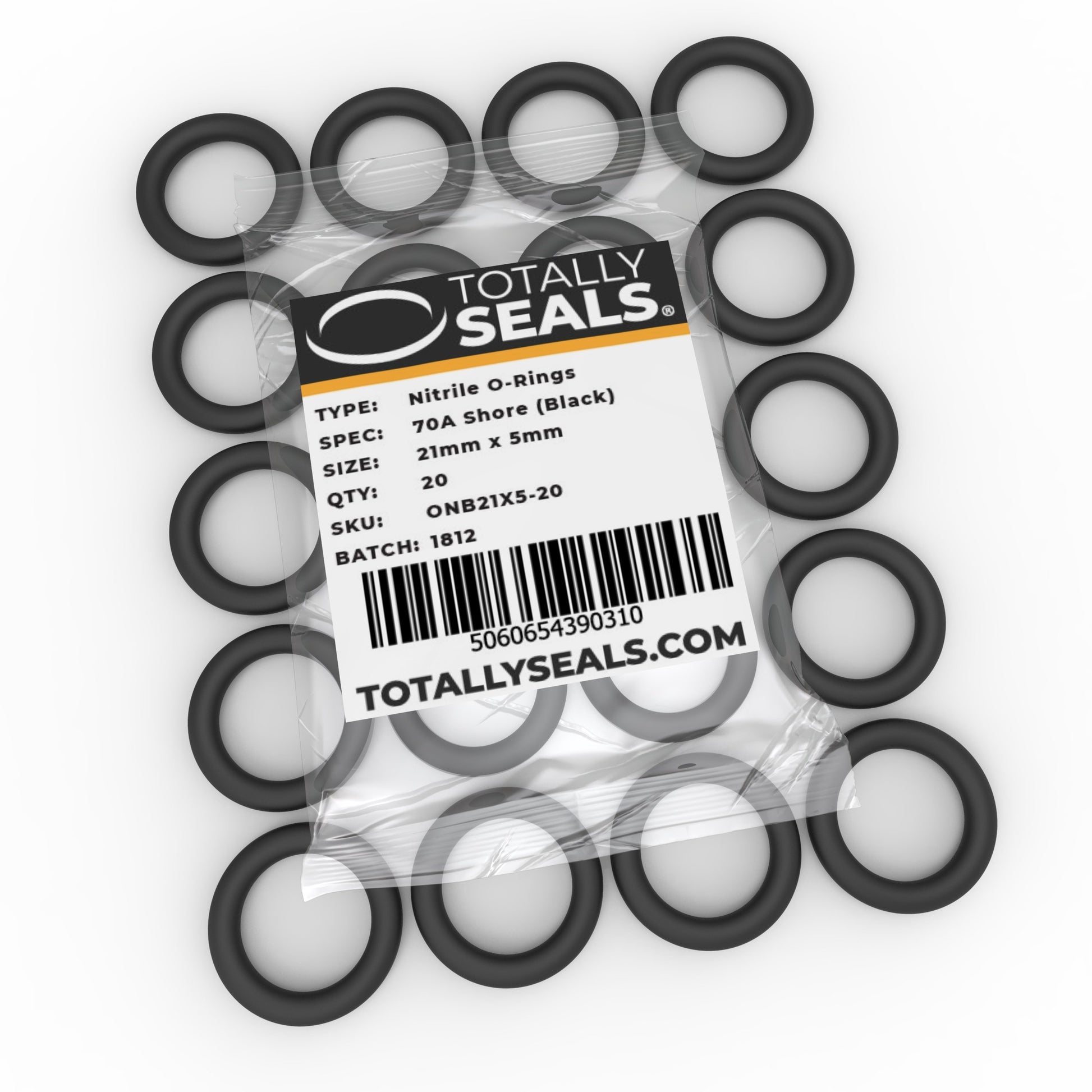 21mm x 5mm (31mm OD) Nitrile O-Rings - Totally Seals®