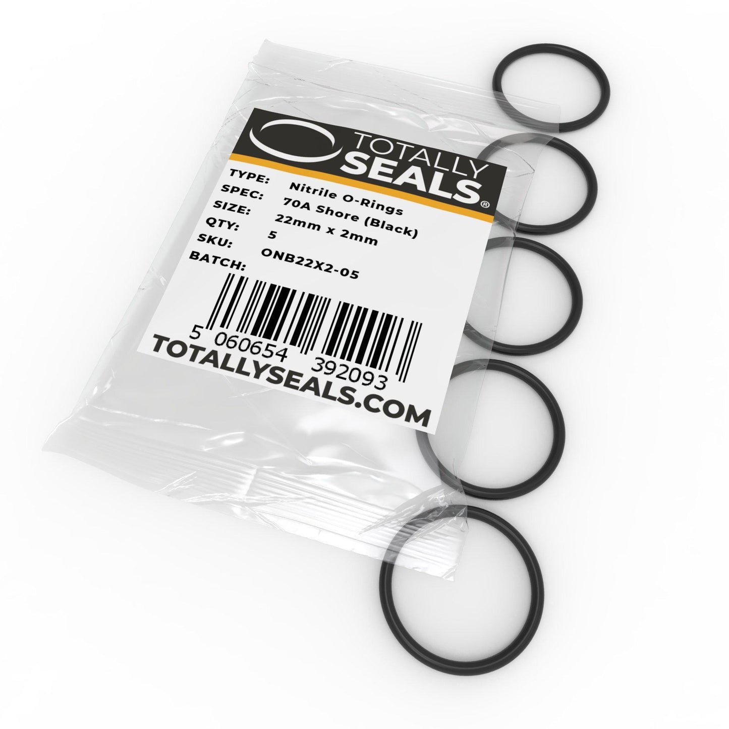 22mm x 2mm (26mm OD) Nitrile O-Rings - Totally Seals®