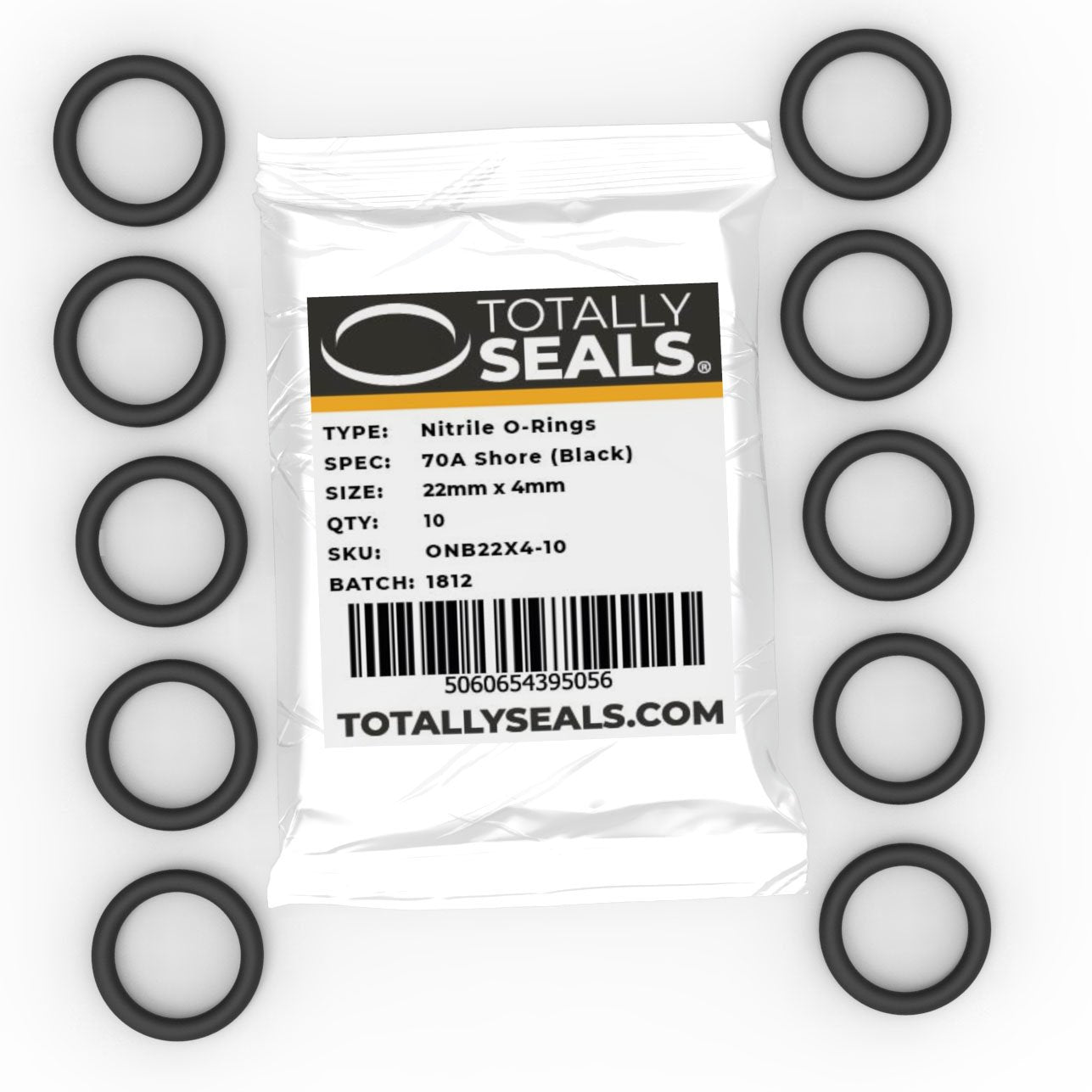 22mm x 4mm (30mm OD) Nitrile O-Rings - Totally Seals®
