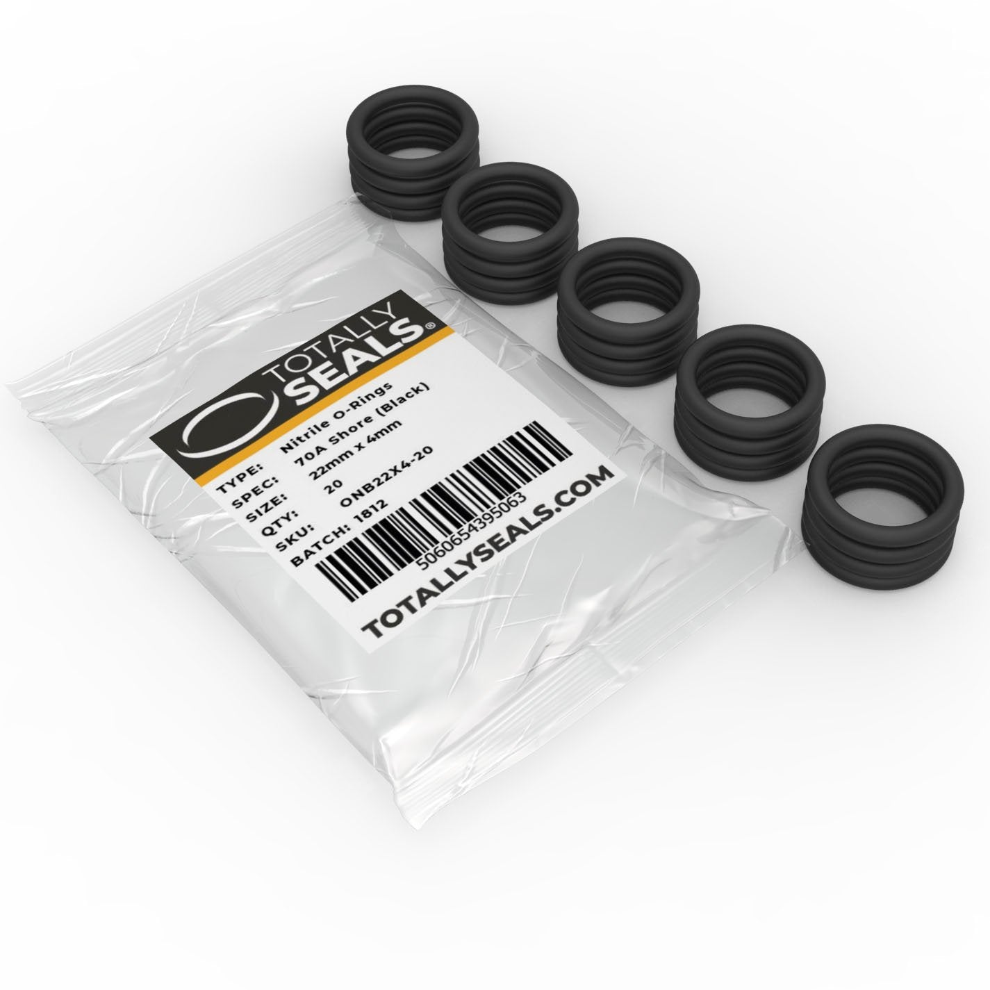 22mm x 4mm (30mm OD) Nitrile O-Rings - Totally Seals®