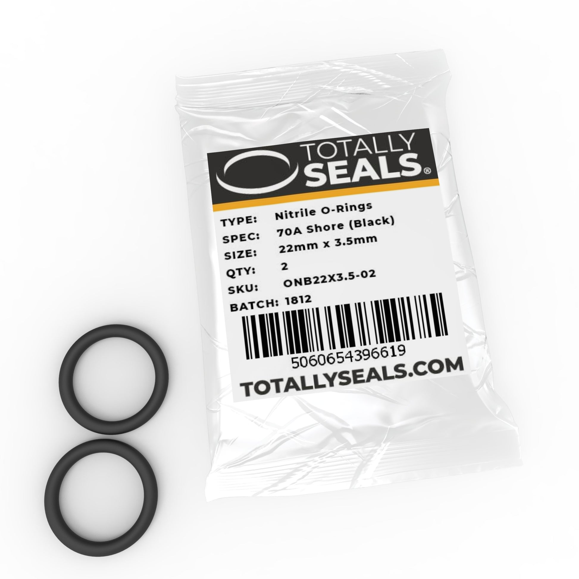 22mm x 3.5mm (29mm OD) Nitrile O-Rings - Totally Seals®