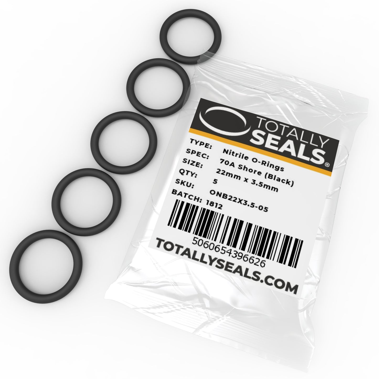 22mm x 3.5mm (29mm OD) Nitrile O-Rings - Totally Seals®