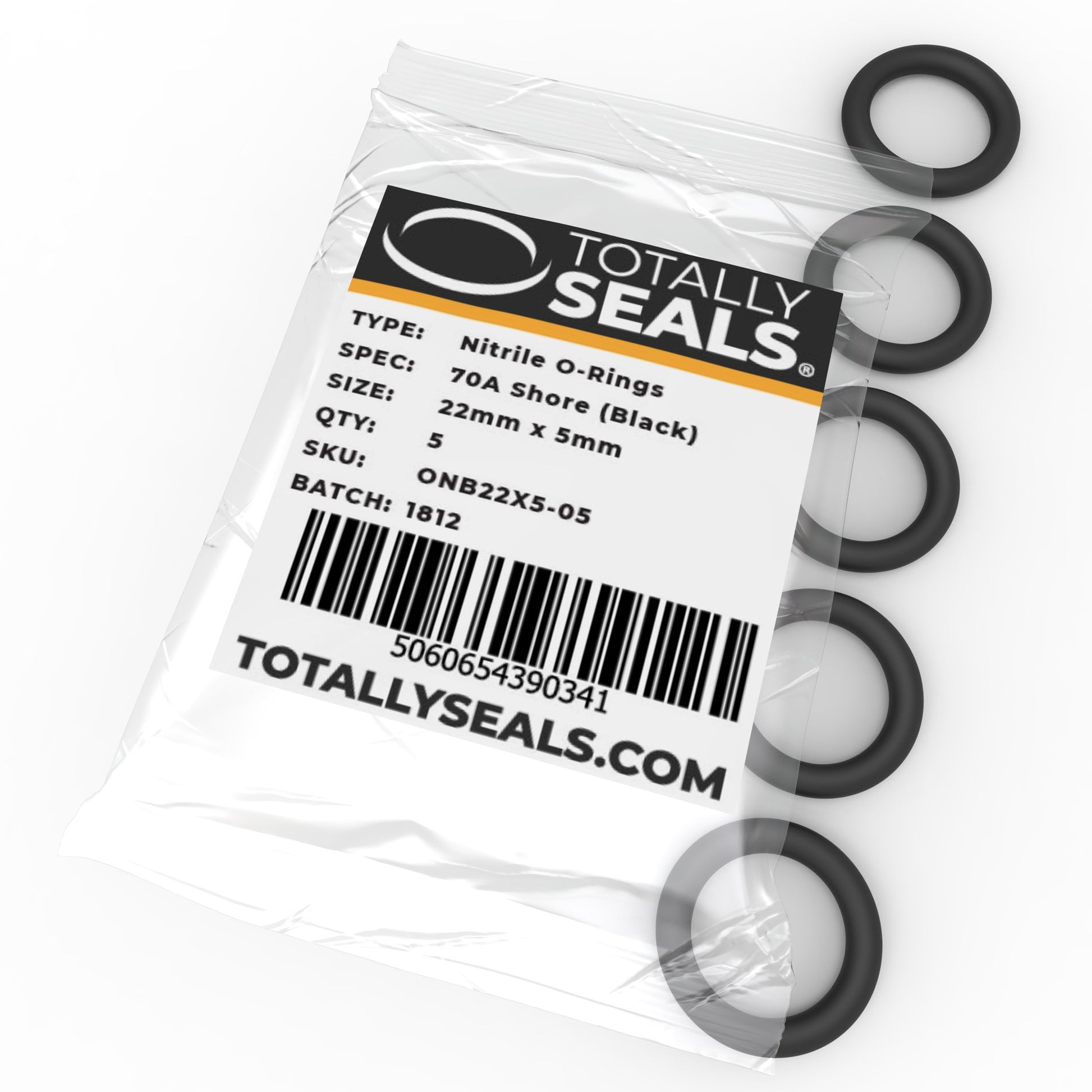 22mm x 5mm (32mm OD) Nitrile O-Rings - Totally Seals®