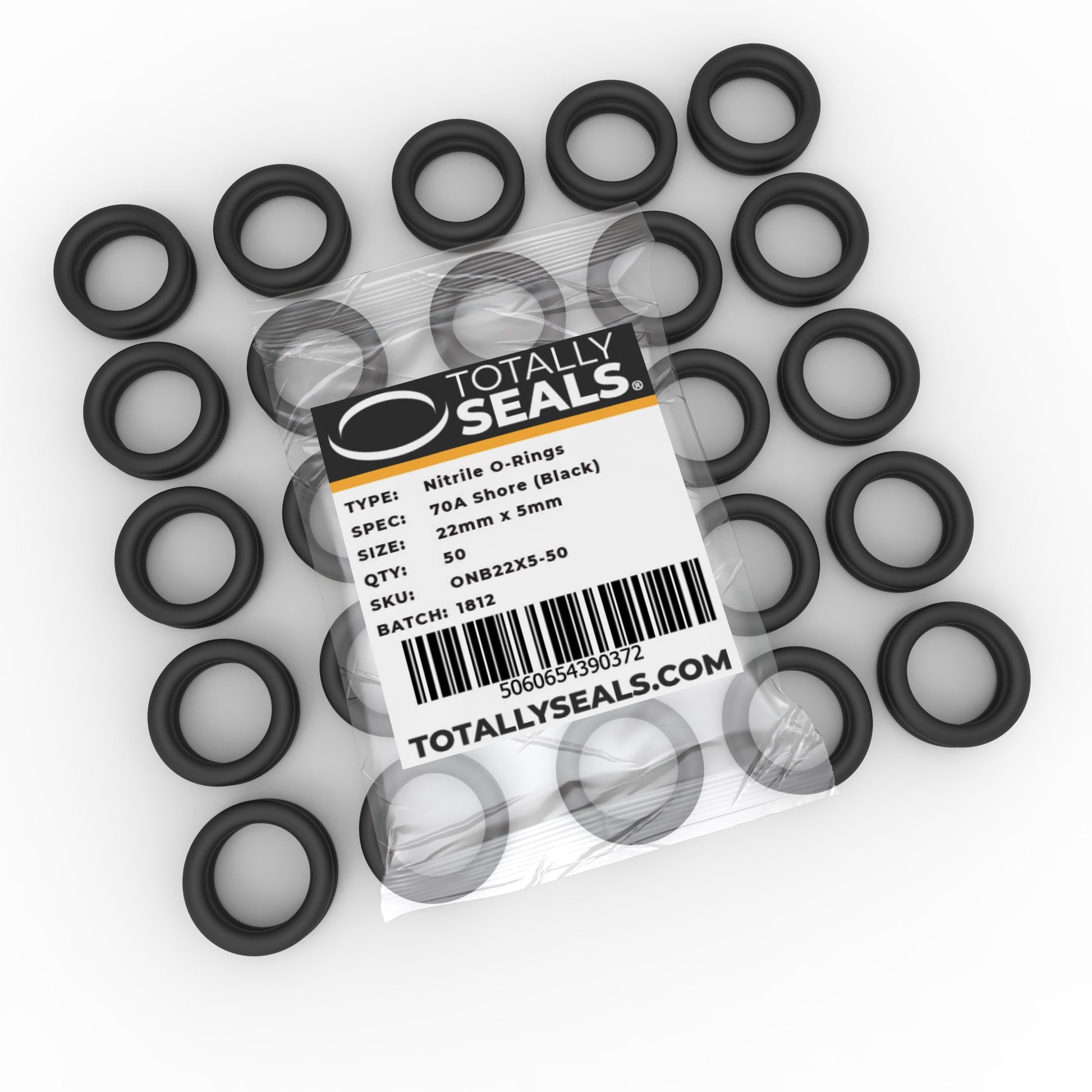 22mm x 5mm (32mm OD) Nitrile O-Rings - Totally Seals®