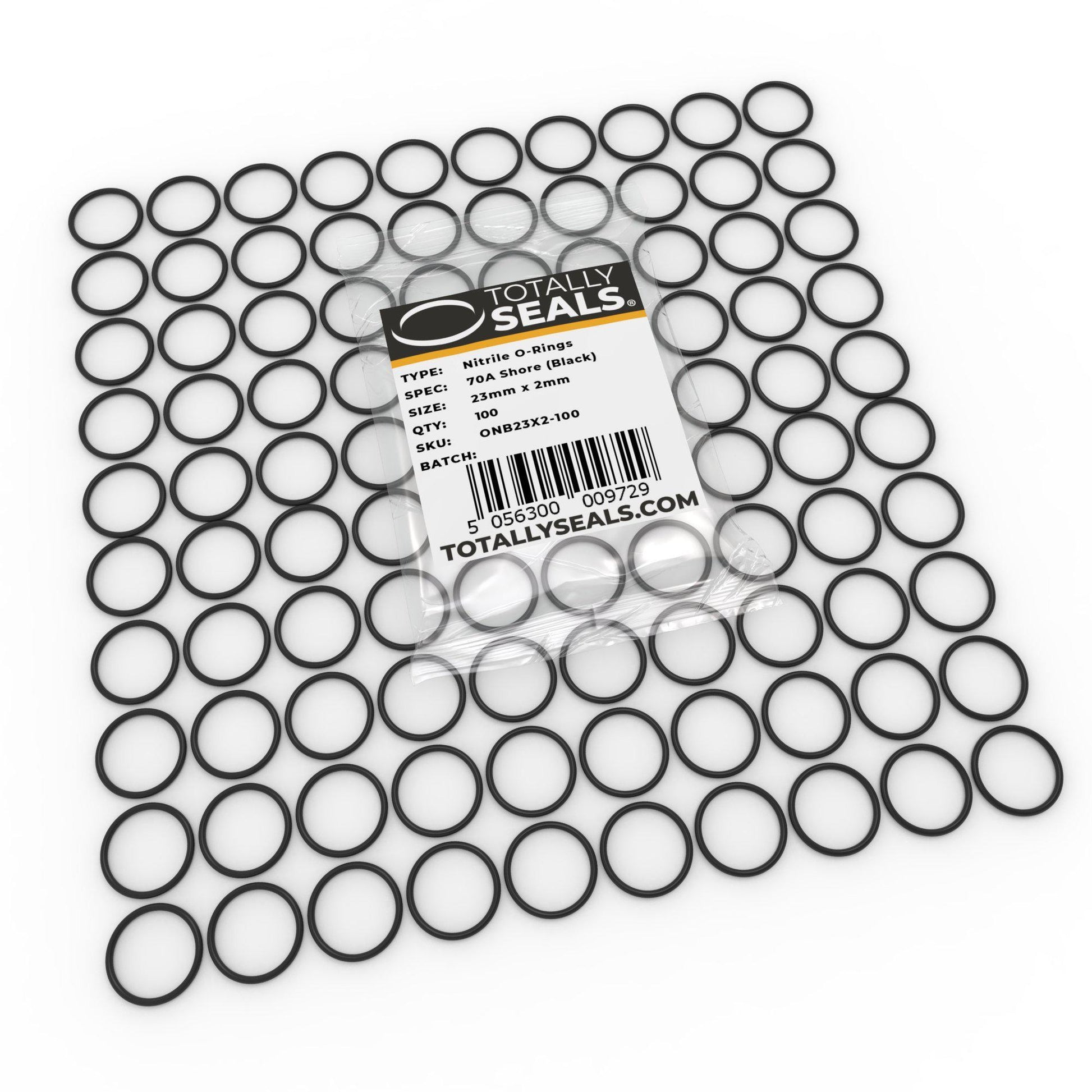 23mm x 2mm (27mm OD) Nitrile O-Rings - Totally Seals®