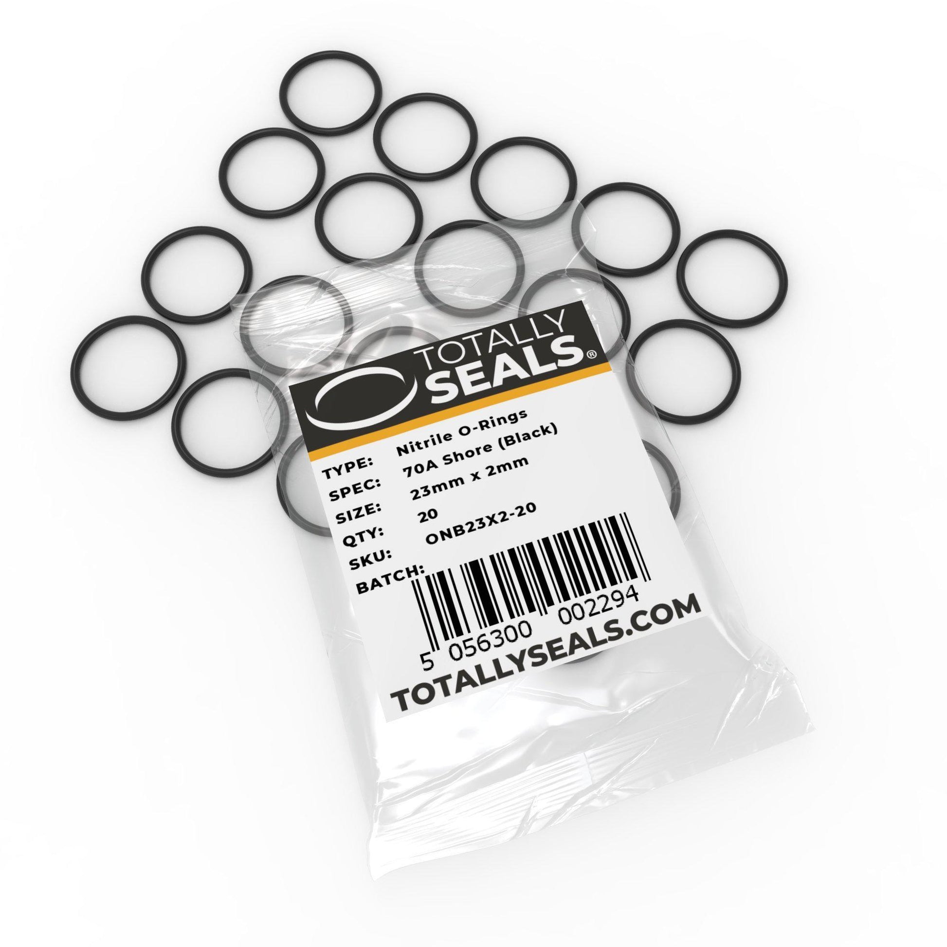 23mm x 2mm (27mm OD) Nitrile O-Rings - Totally Seals®
