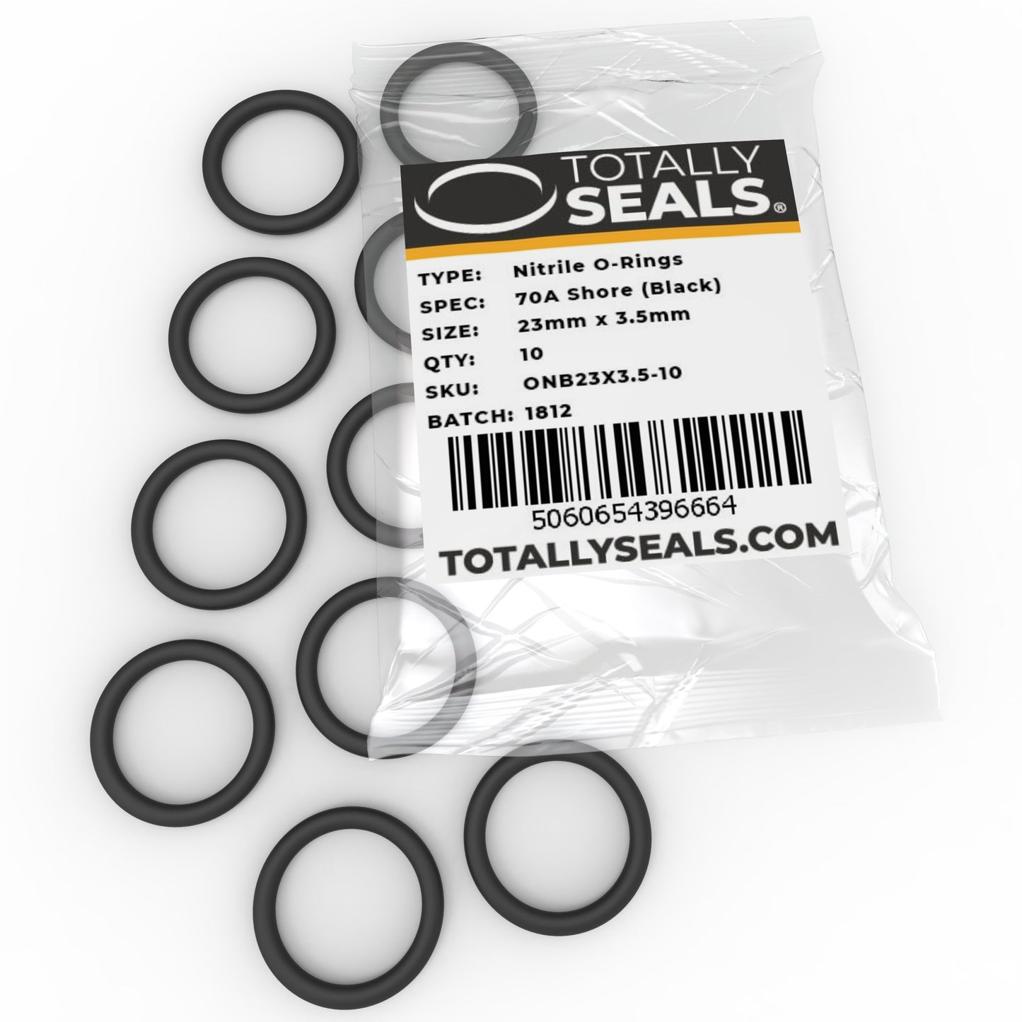 23mm x 3.5mm (30mm OD) Nitrile O-Rings - Totally Seals®