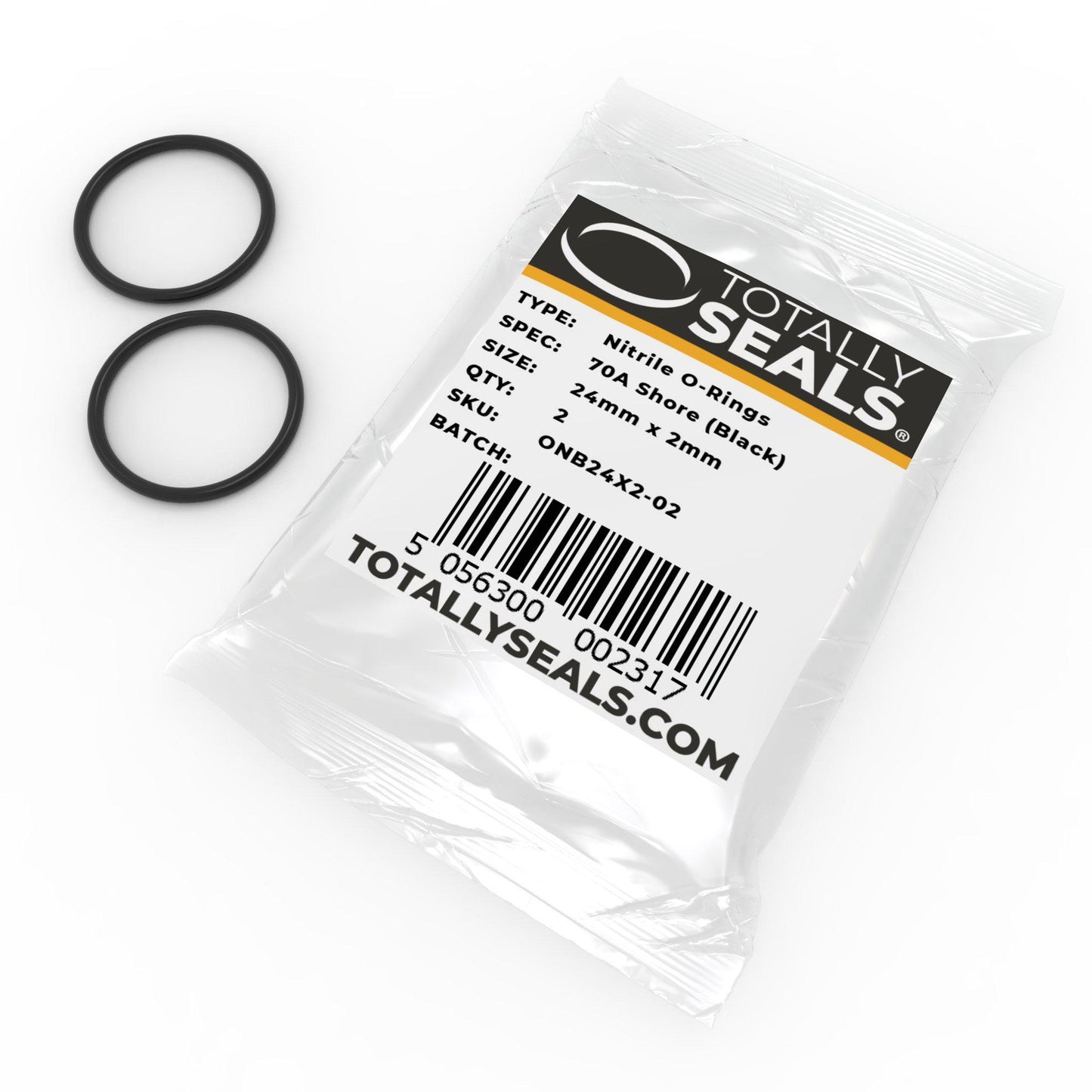 24mm x 2mm (28mm OD) Nitrile O-Rings - Totally Seals®