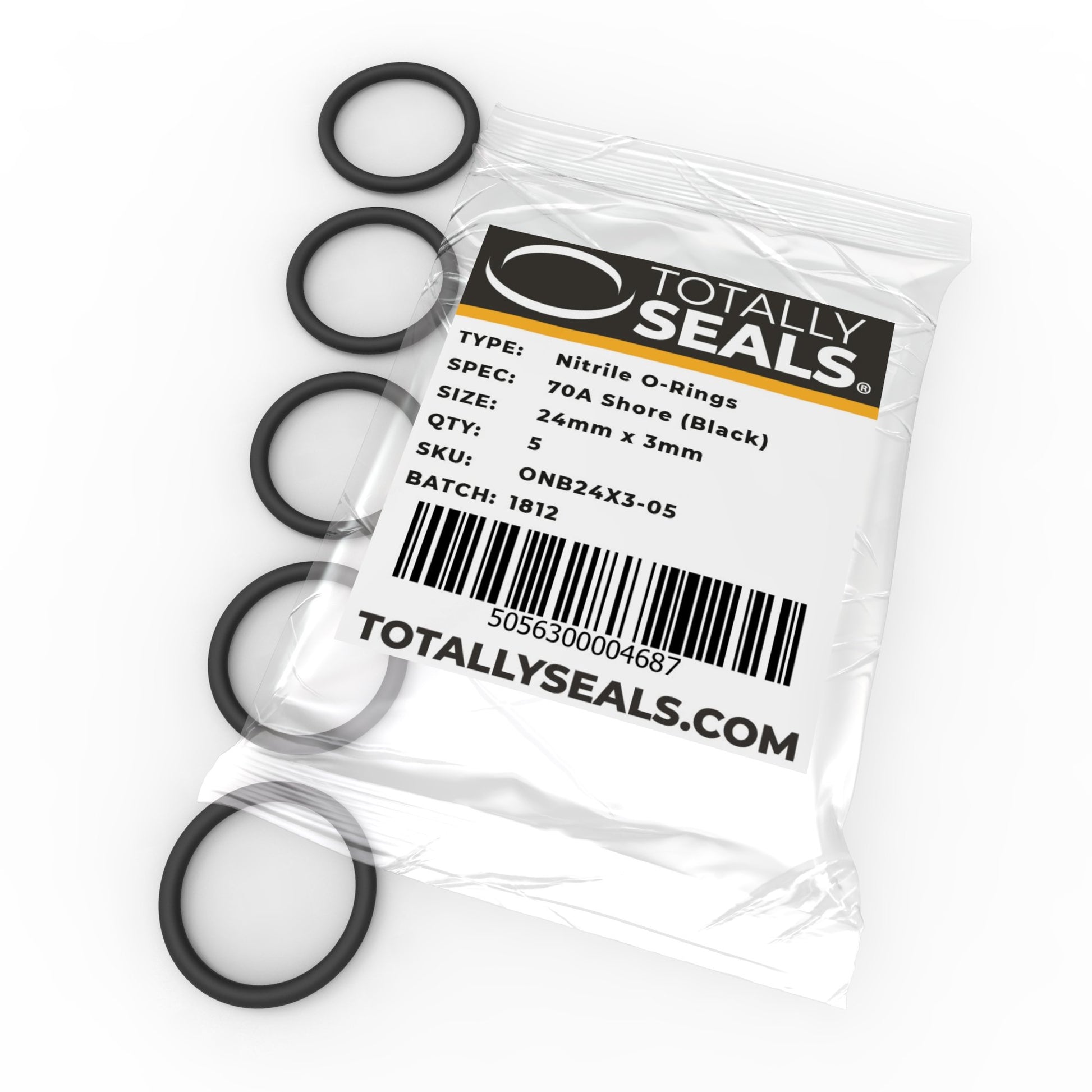 24mm x 3mm (30mm OD) Nitrile O-Rings - Totally Seals®