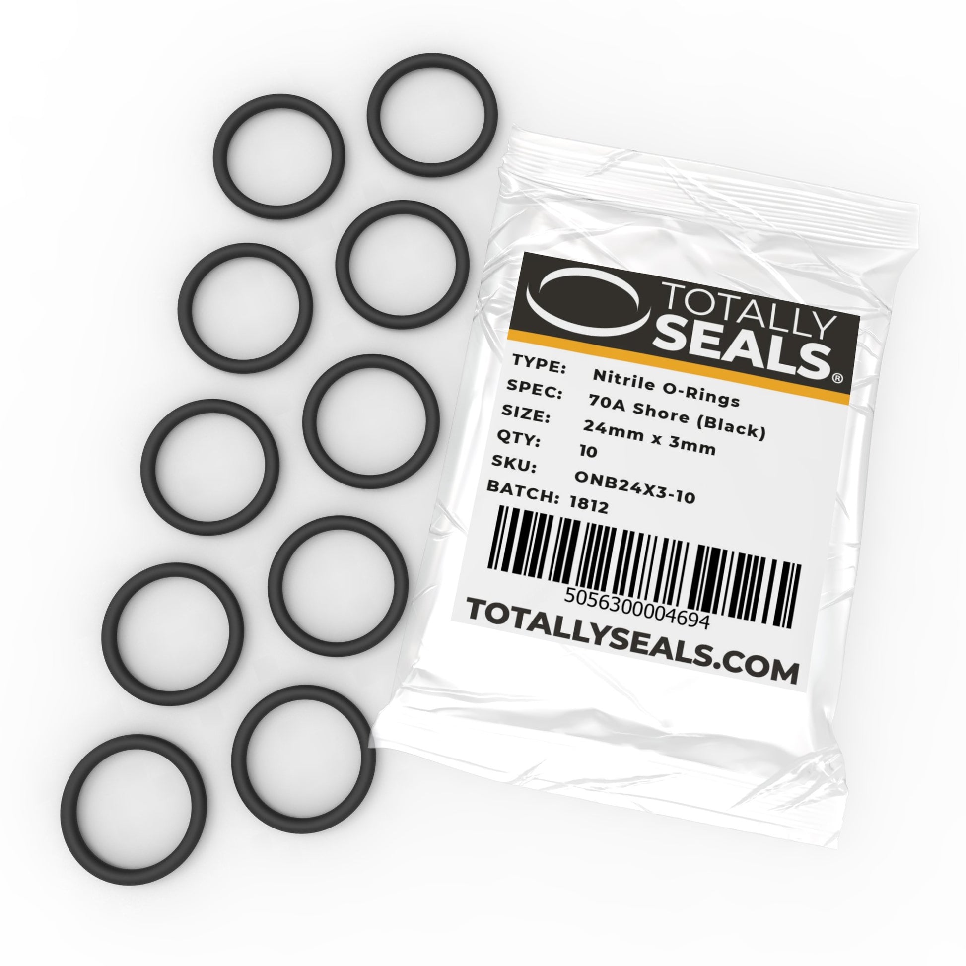 24mm x 3mm (30mm OD) Nitrile O-Rings - Totally Seals®