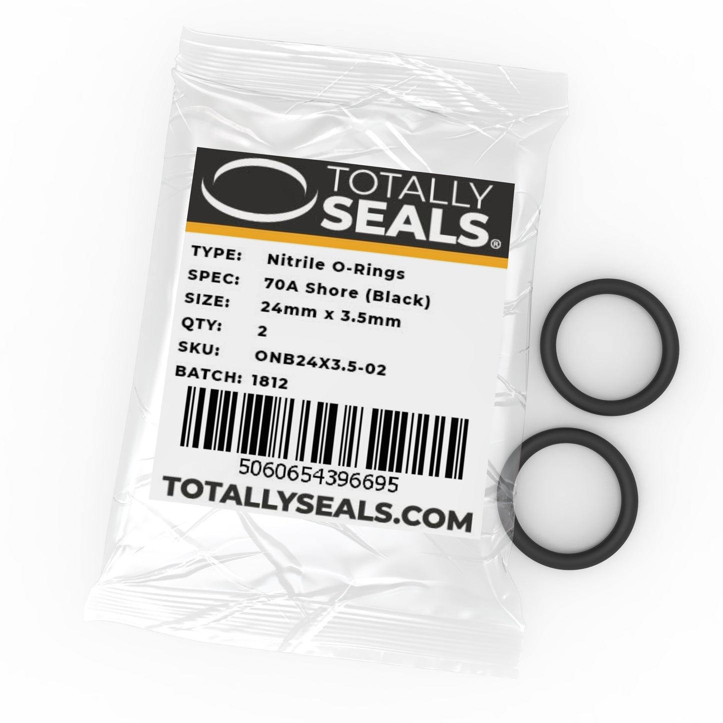 24mm x 3.5mm (31mm OD) Nitrile O-Rings - Totally Seals®