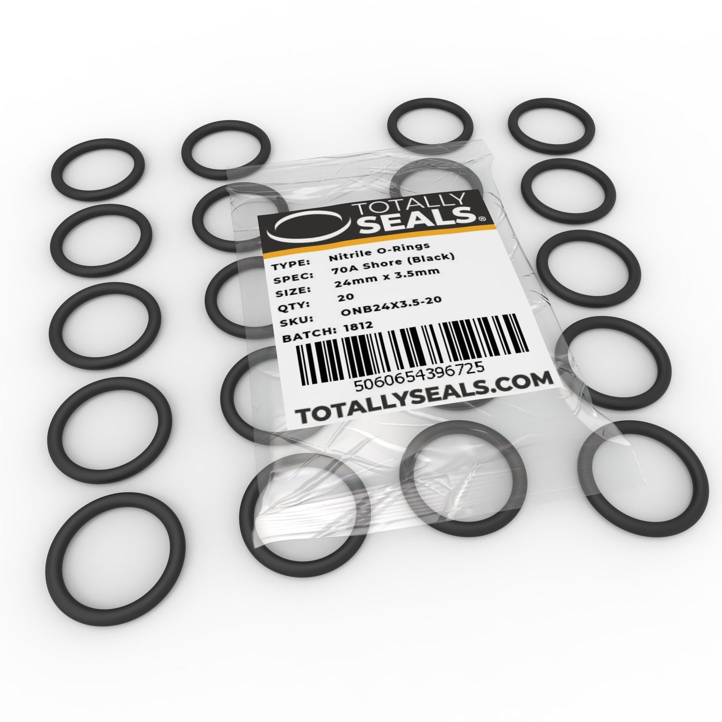 24mm x 3.5mm (31mm OD) Nitrile O-Rings - Totally Seals®