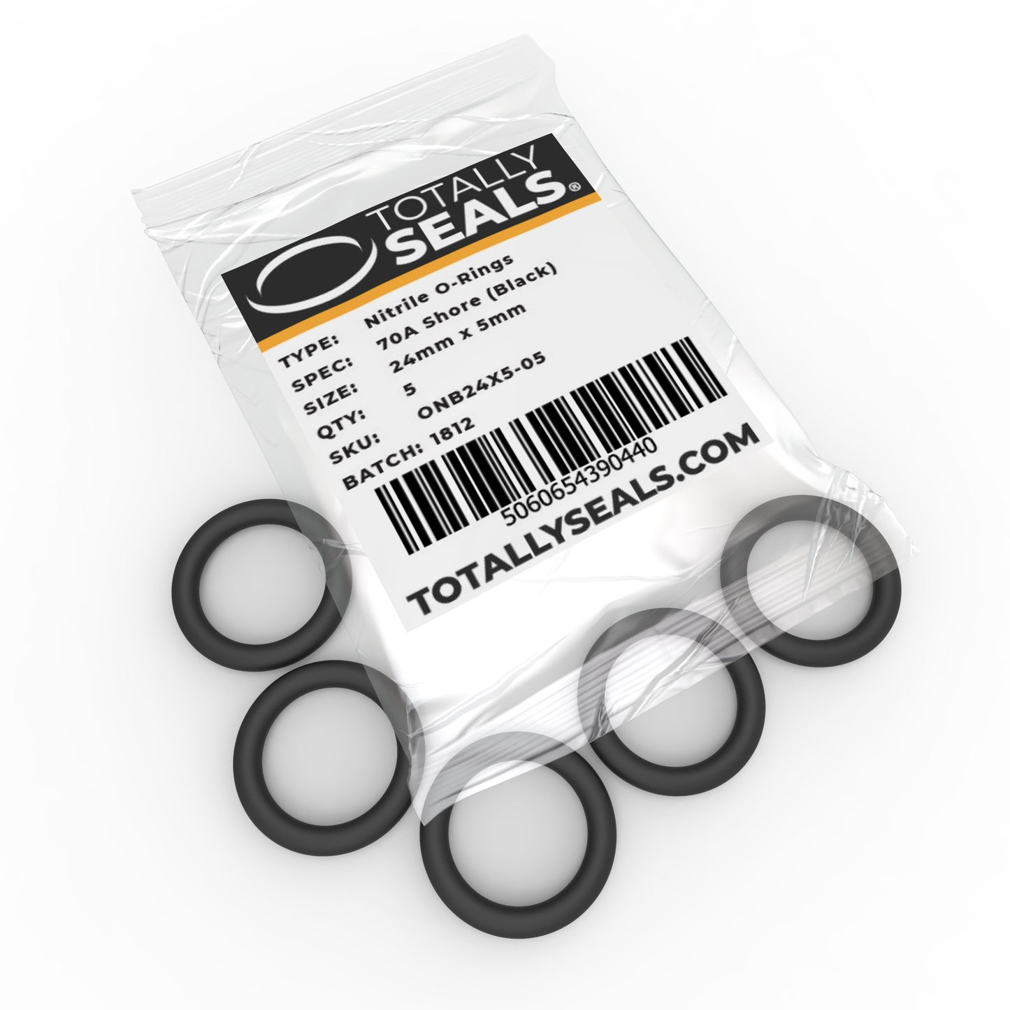 24mm x 5mm (34mm OD) Nitrile O-Rings - Totally Seals®