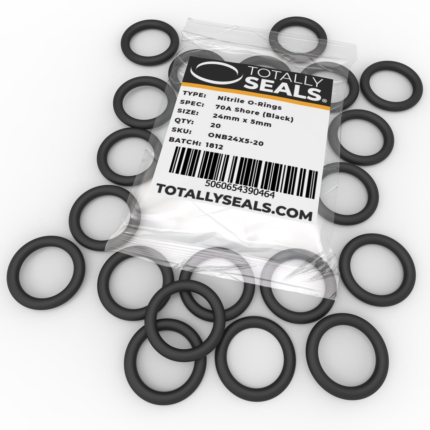 24mm x 5mm (34mm OD) Nitrile O-Rings - Totally Seals®