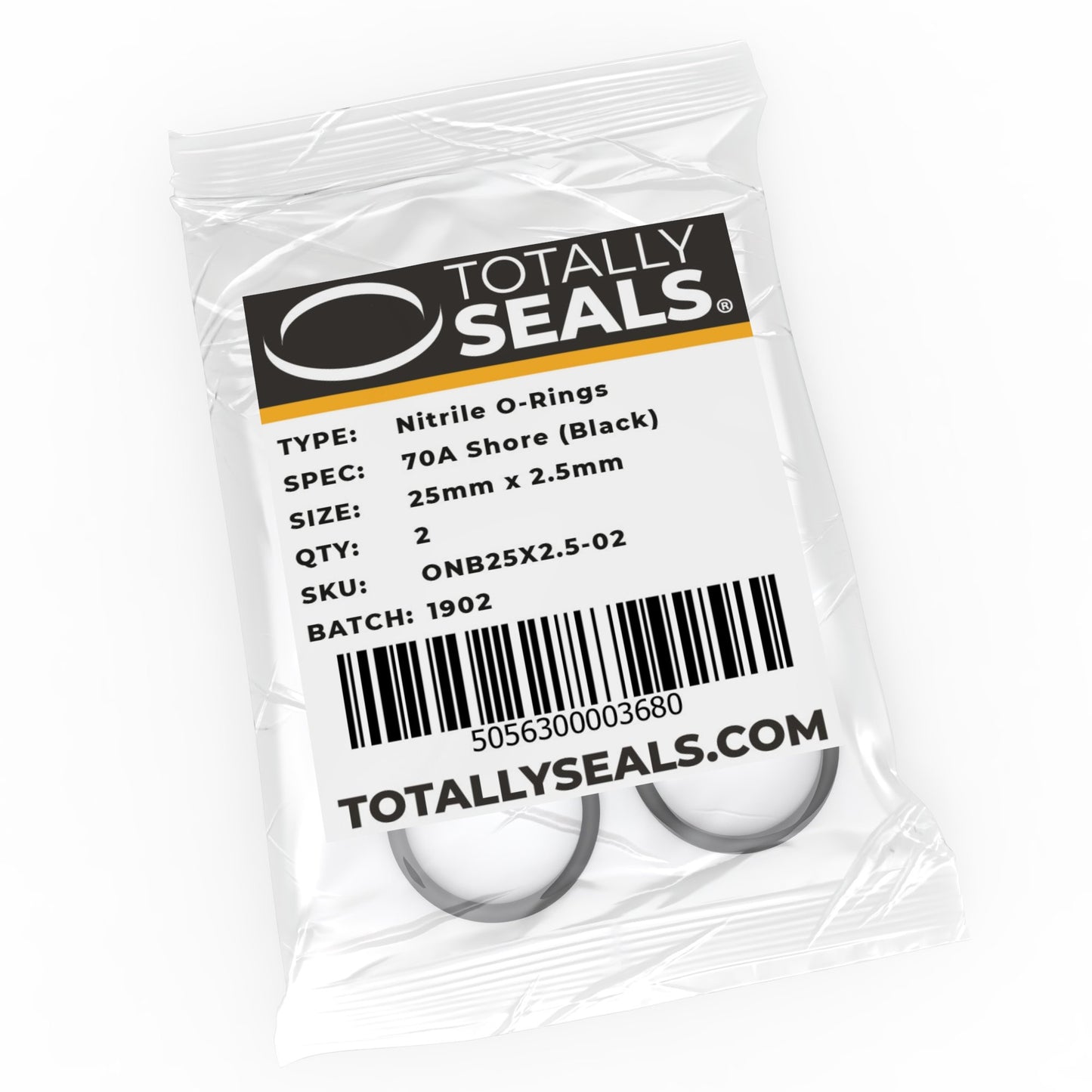 25mm x 2.5mm (30mm OD) Nitrile O-Rings - Totally Seals®