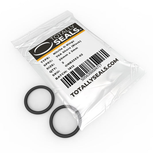 25mm x 3mm (31mm OD) Nitrile O-Rings - Totally Seals®