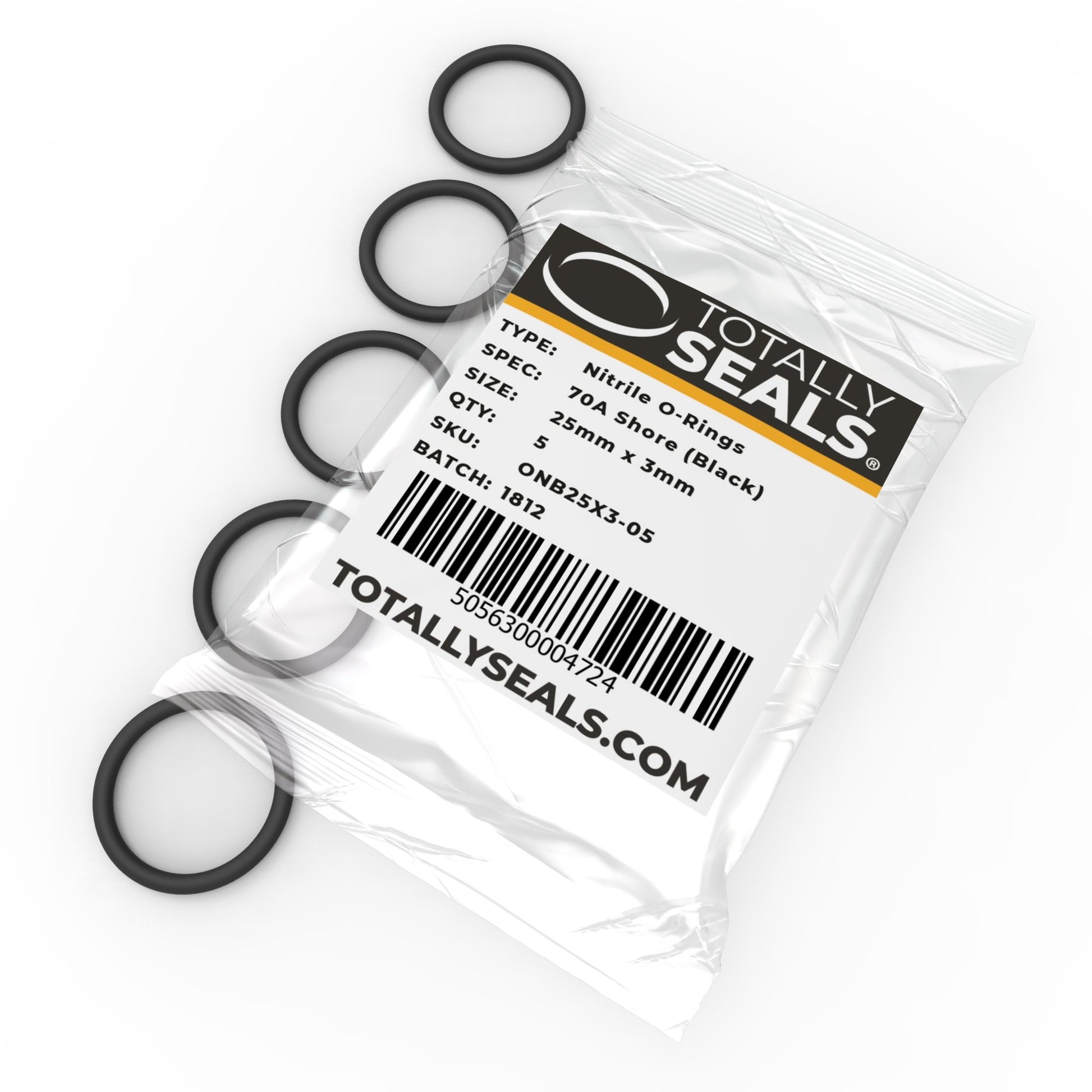25mm x 3mm (31mm OD) Nitrile O-Rings - Totally Seals®