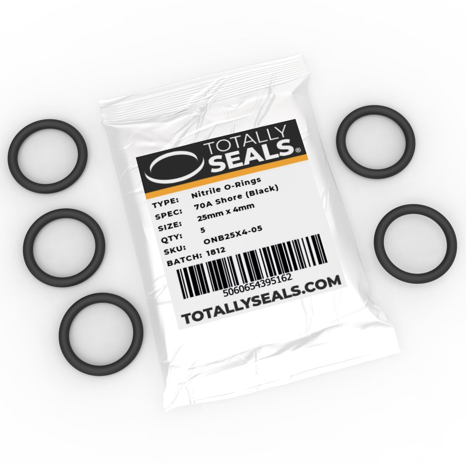 25mm x 4mm (33mm OD) Nitrile O-Rings - Totally Seals®