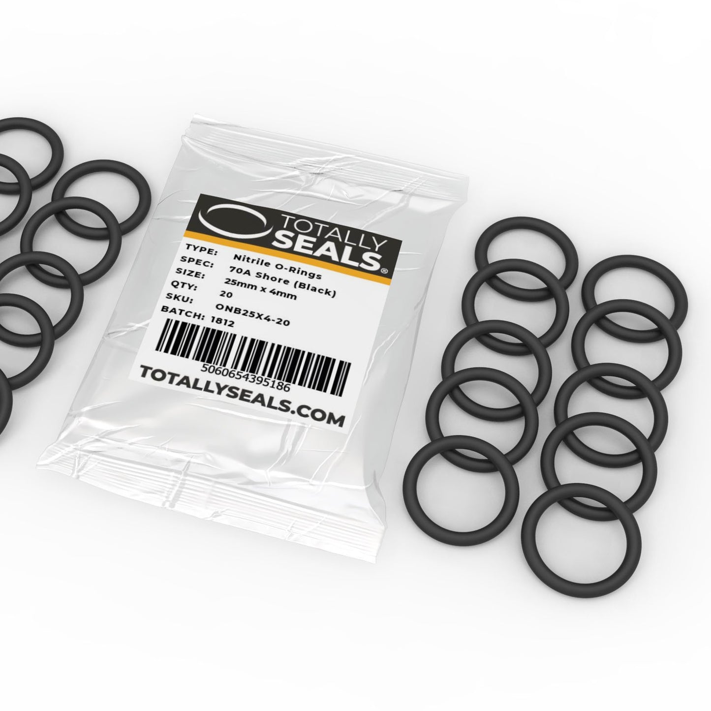 25mm x 4mm (33mm OD) Nitrile O-Rings - Totally Seals®