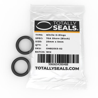 25mm x 5mm (35mm OD) Nitrile O-Rings - Totally Seals®