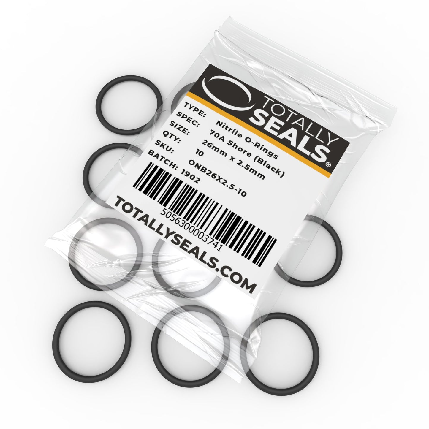 26mm x 2.5mm (31mm OD) Nitrile O-Rings - Totally Seals®
