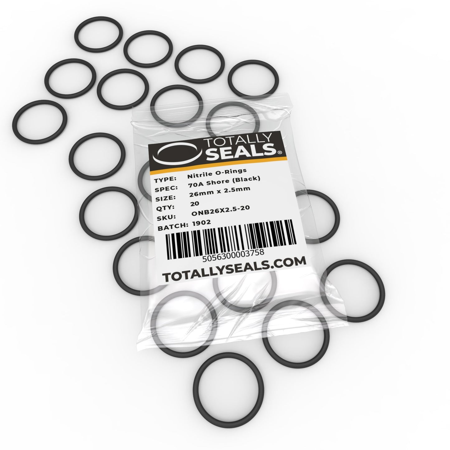 26mm x 2.5mm (31mm OD) Nitrile O-Rings - Totally Seals®