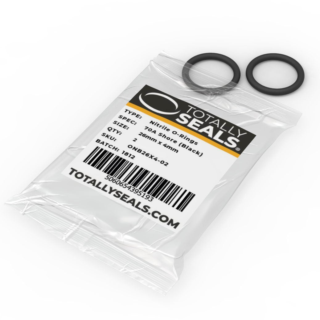 26mm x 4mm (34mm OD) Nitrile O-Rings - Totally Seals®