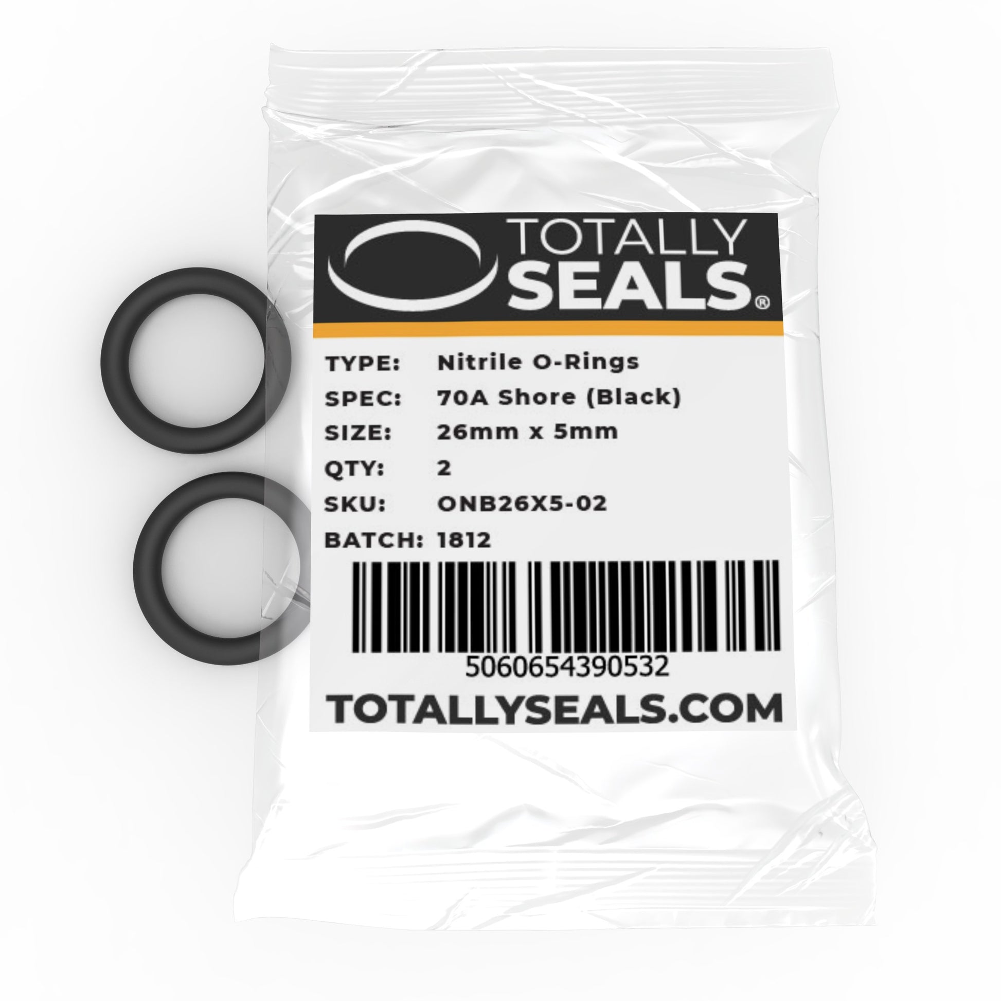 26mm x 5mm (36mm OD) Nitrile O-Rings - Totally Seals®