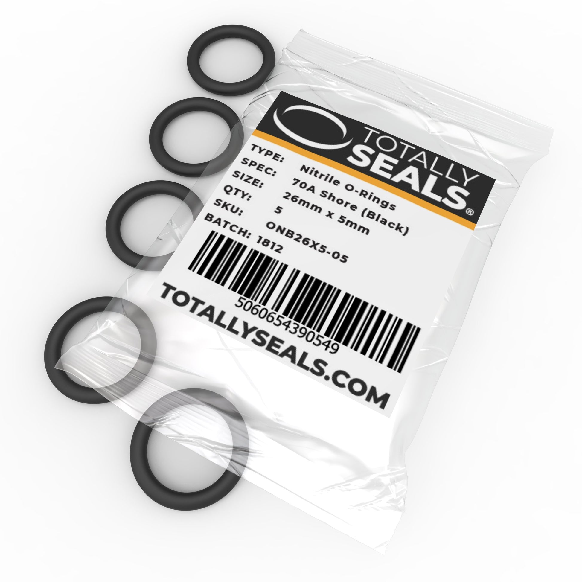 26mm x 5mm (36mm OD) Nitrile O-Rings - Totally Seals®