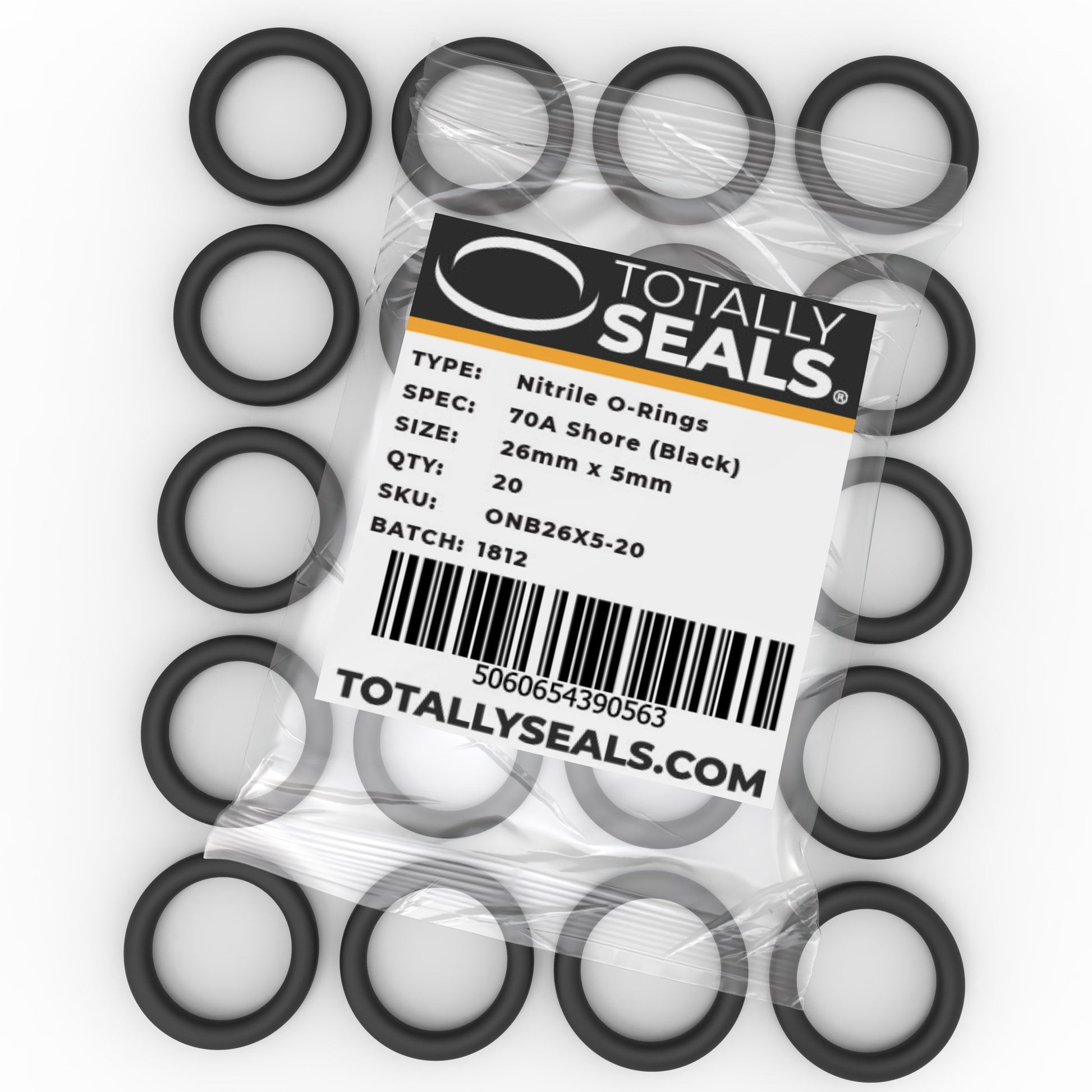 26mm x 5mm (36mm OD) Nitrile O-Rings - Totally Seals®