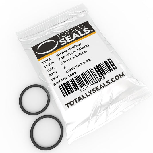 27mm x 2.5mm (32mm OD) Nitrile O-Rings - Totally Seals®