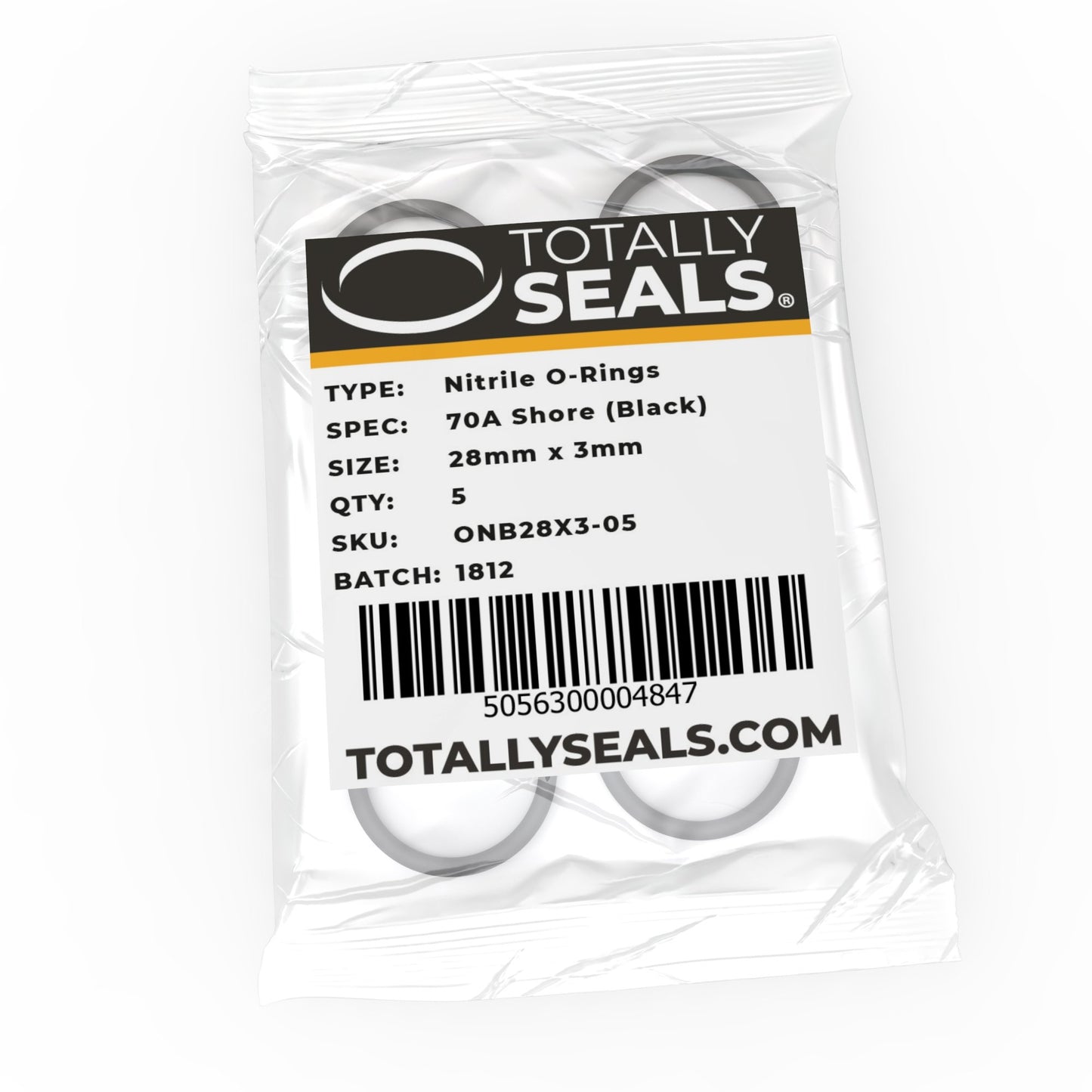 28mm x 3mm (34mm OD) Nitrile O-Rings - Totally Seals®