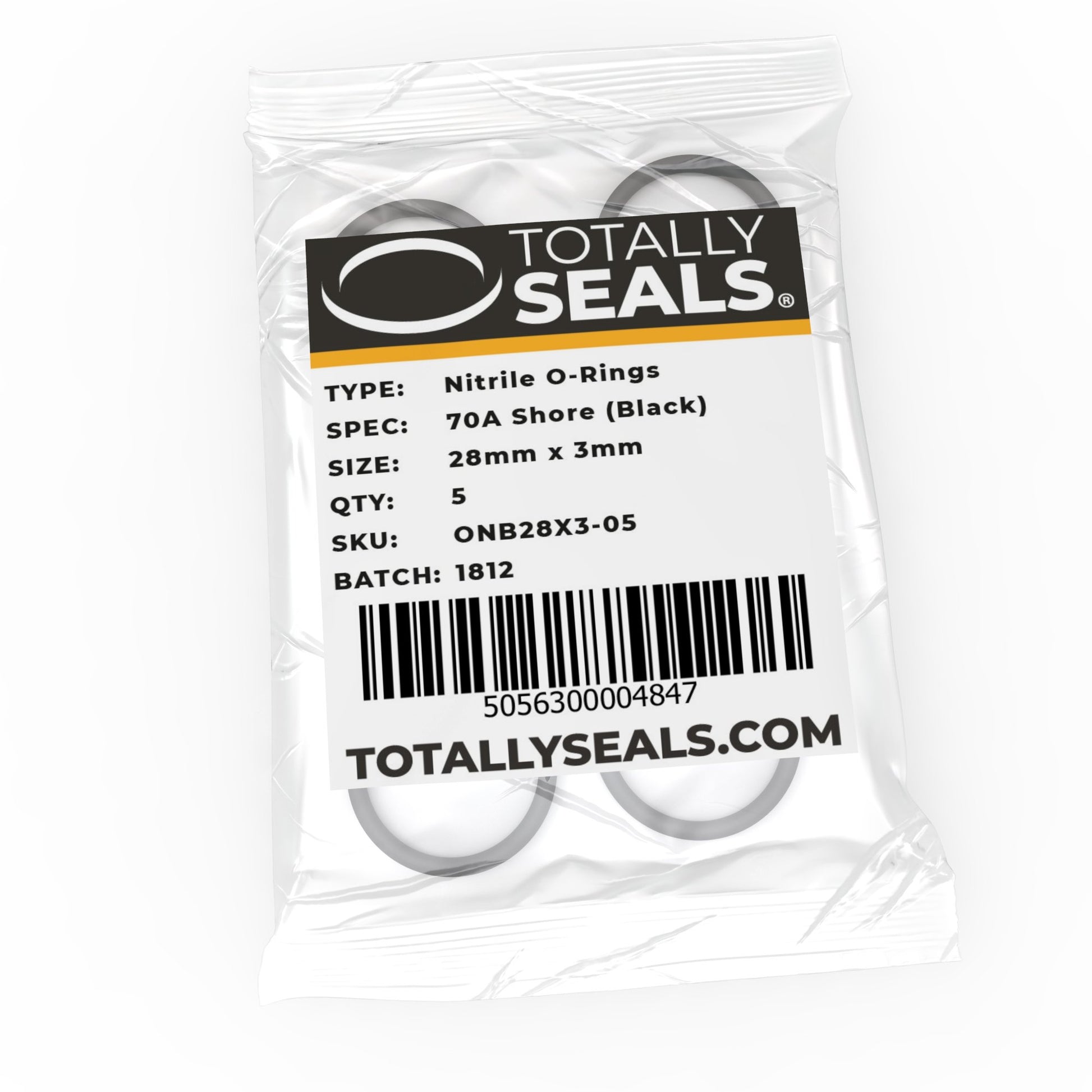 28mm x 3mm (34mm OD) Nitrile O-Rings - Totally Seals®