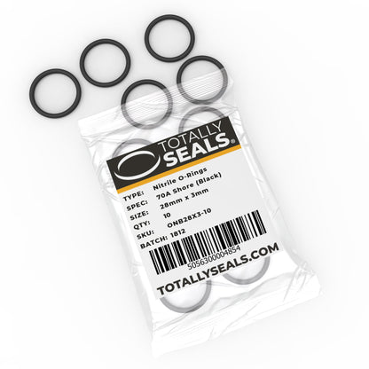 28mm x 3mm (34mm OD) Nitrile O-Rings - Totally Seals®