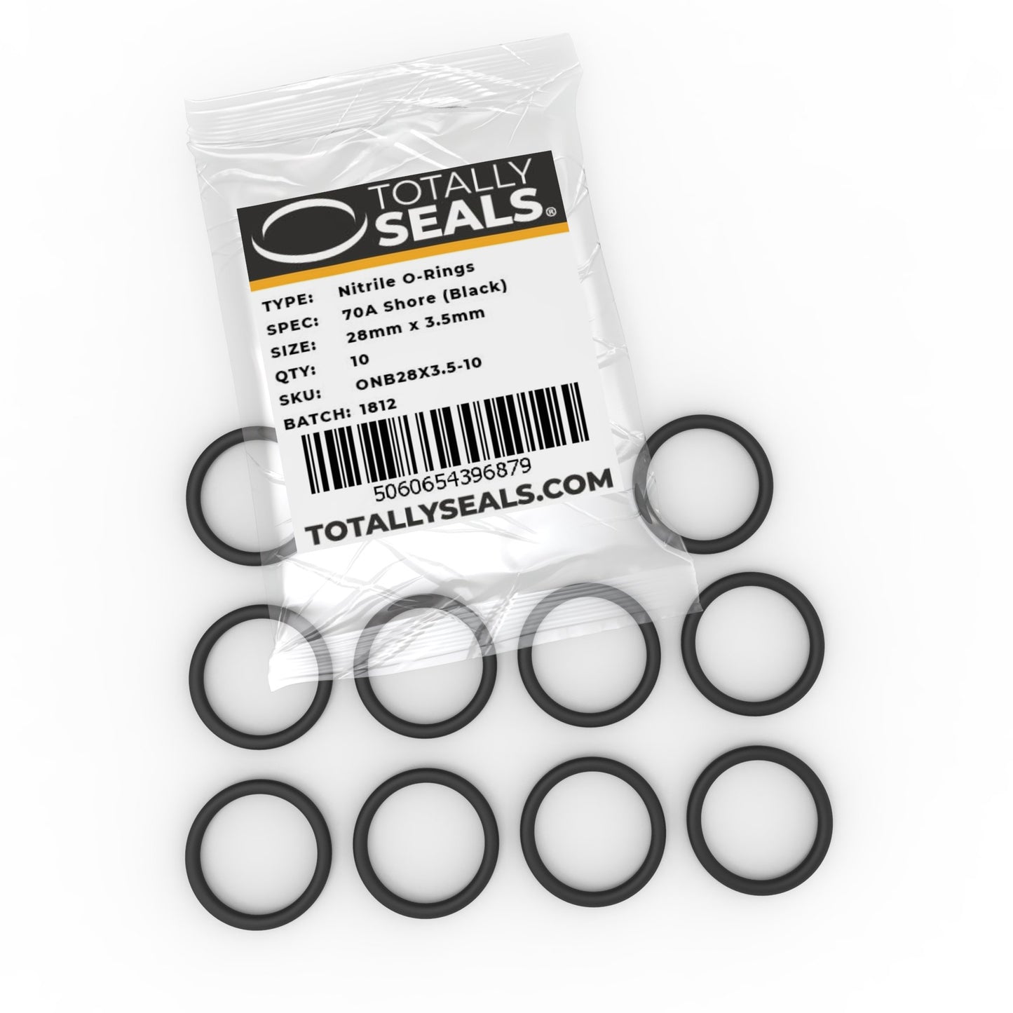 28mm x 3.5mm (35mm OD) Nitrile O-Rings - Totally Seals®