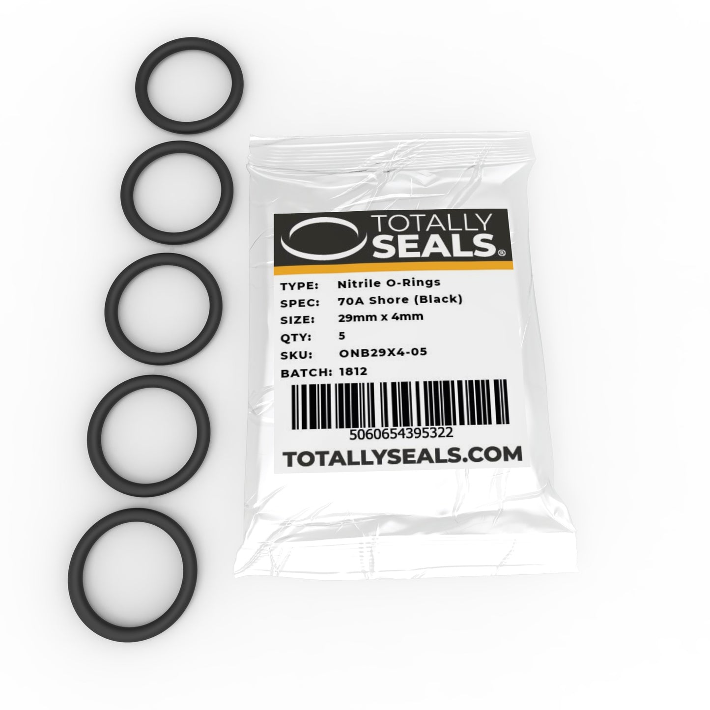 29mm x 4mm (37mm OD) Nitrile O-Rings - Totally Seals®