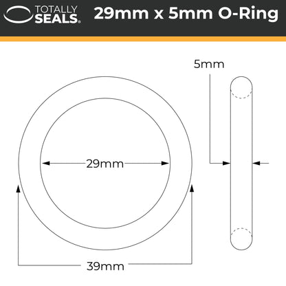 29mm x 5mm (39mm OD) Nitrile O-Rings - Totally Seals®