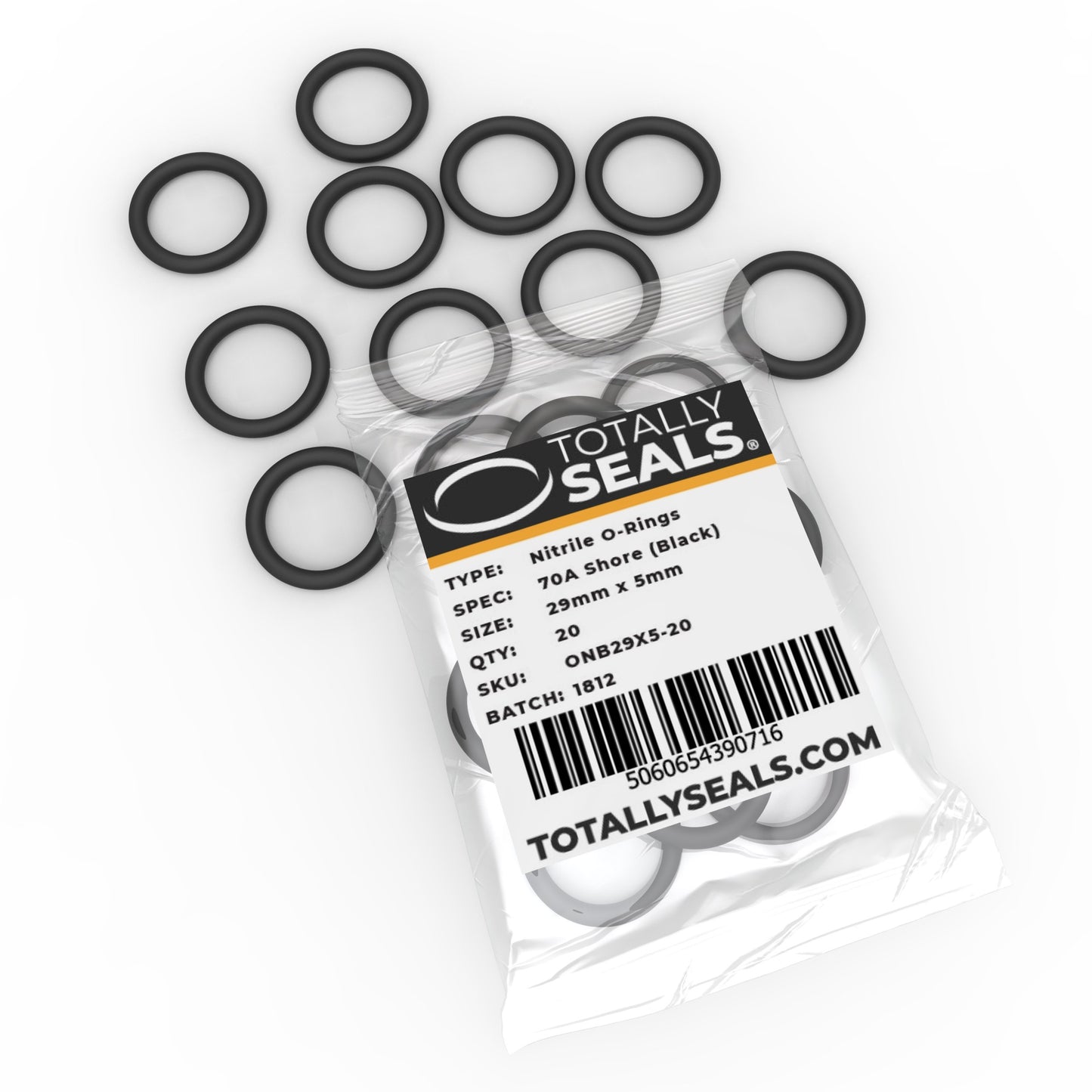 29mm x 5mm (39mm OD) Nitrile O-Rings - Totally Seals®
