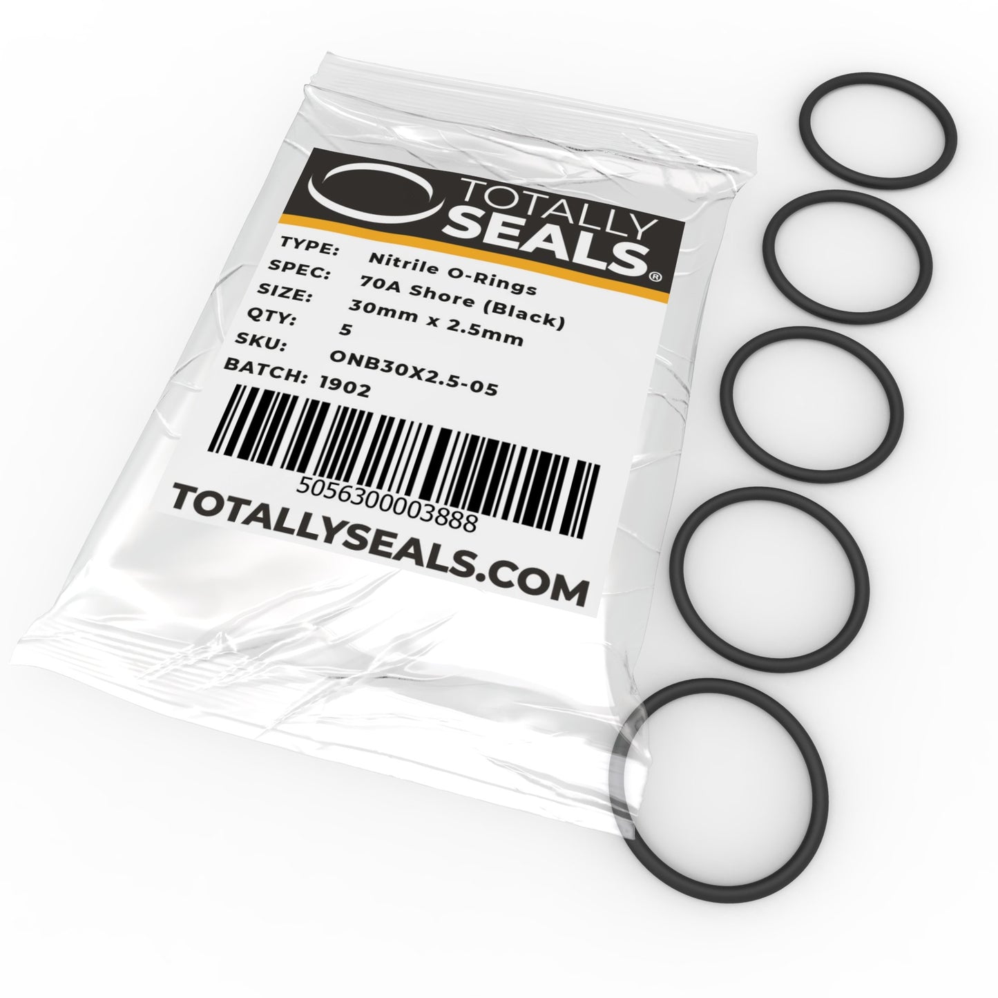 30mm x 2.5mm (35mm OD) Nitrile O-Rings - Totally Seals®