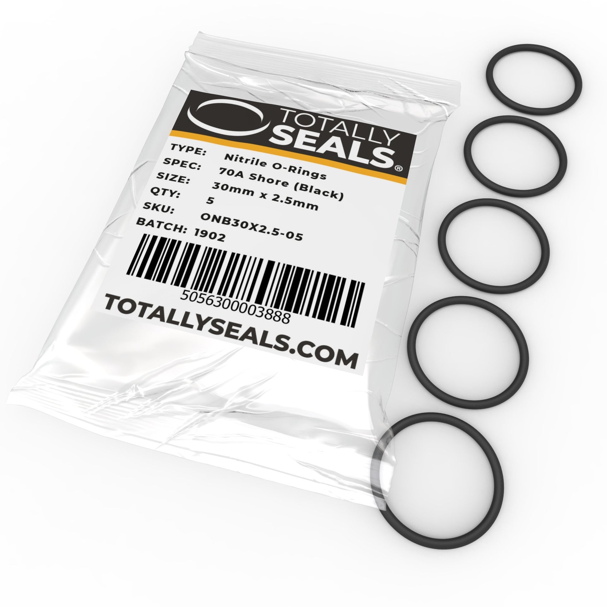 30mm x 2.5mm (35mm OD) Nitrile O-Rings - Totally Seals®