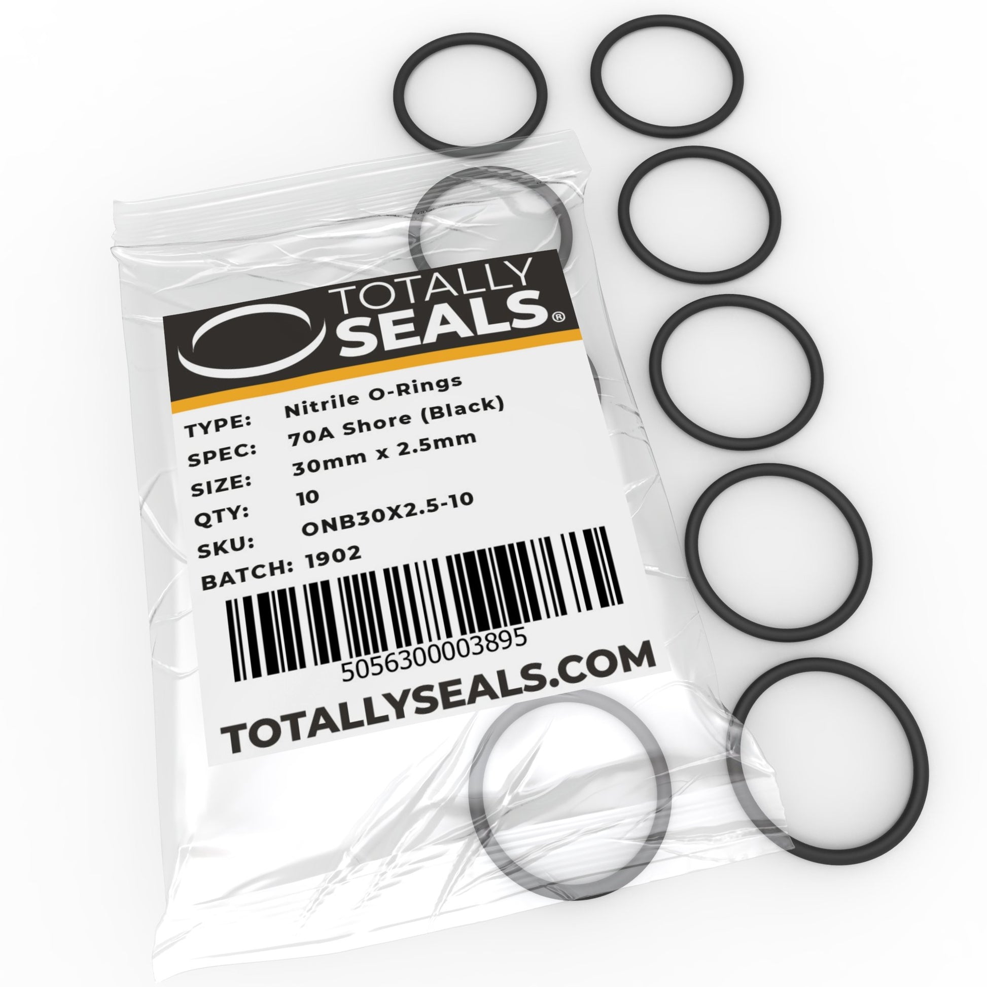 30mm x 2.5mm (35mm OD) Nitrile O-Rings - Totally Seals®