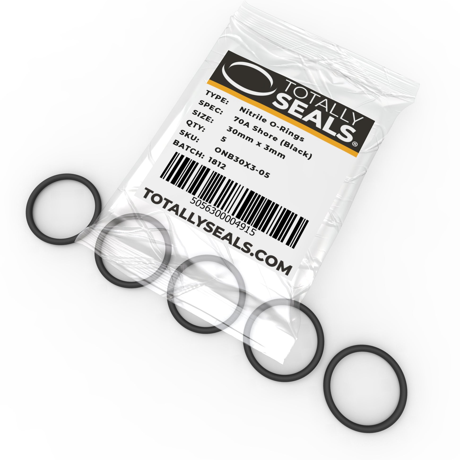 30mm x 3mm (36mm OD) Nitrile O-Rings - Totally Seals®