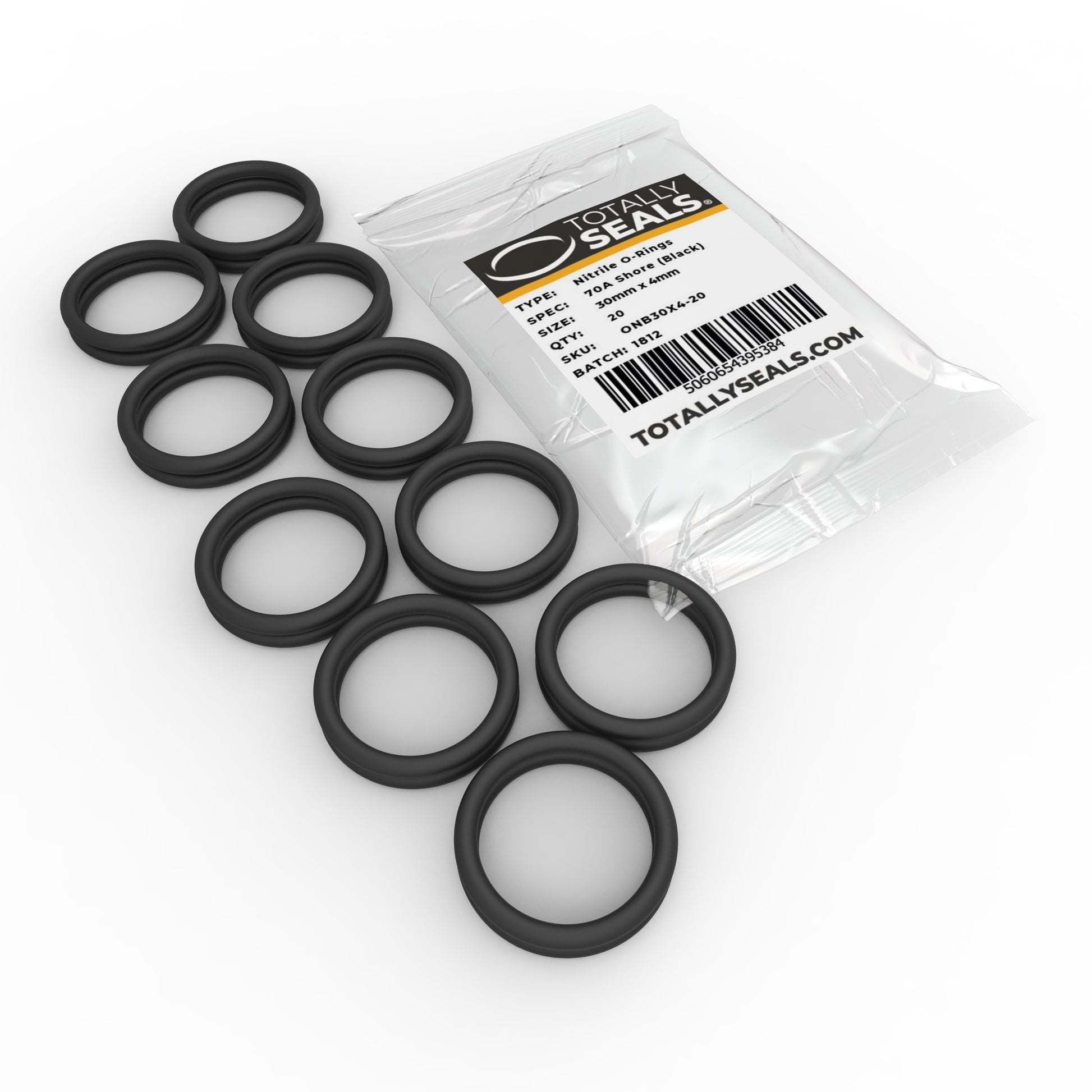 30mm x 4mm (38mm OD) Nitrile O-Rings - Totally Seals®