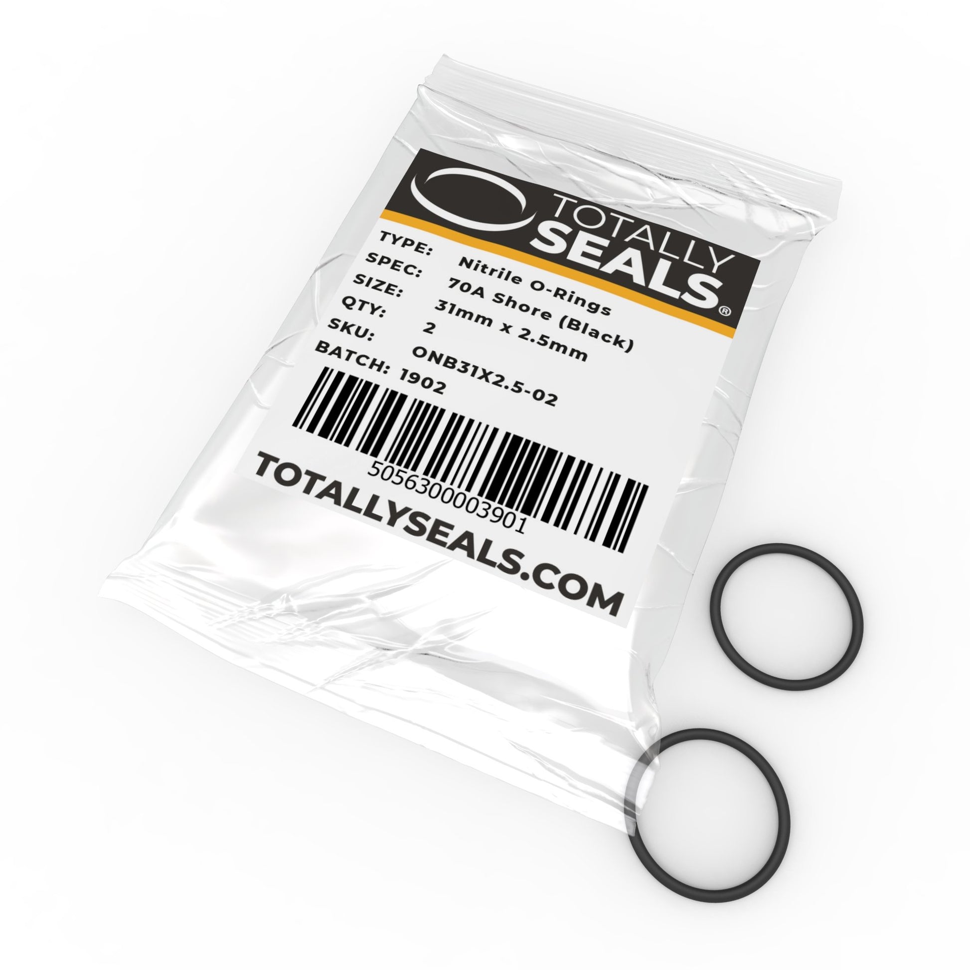 31mm x 2.5mm (36mm OD) Nitrile O-Rings - Totally Seals®