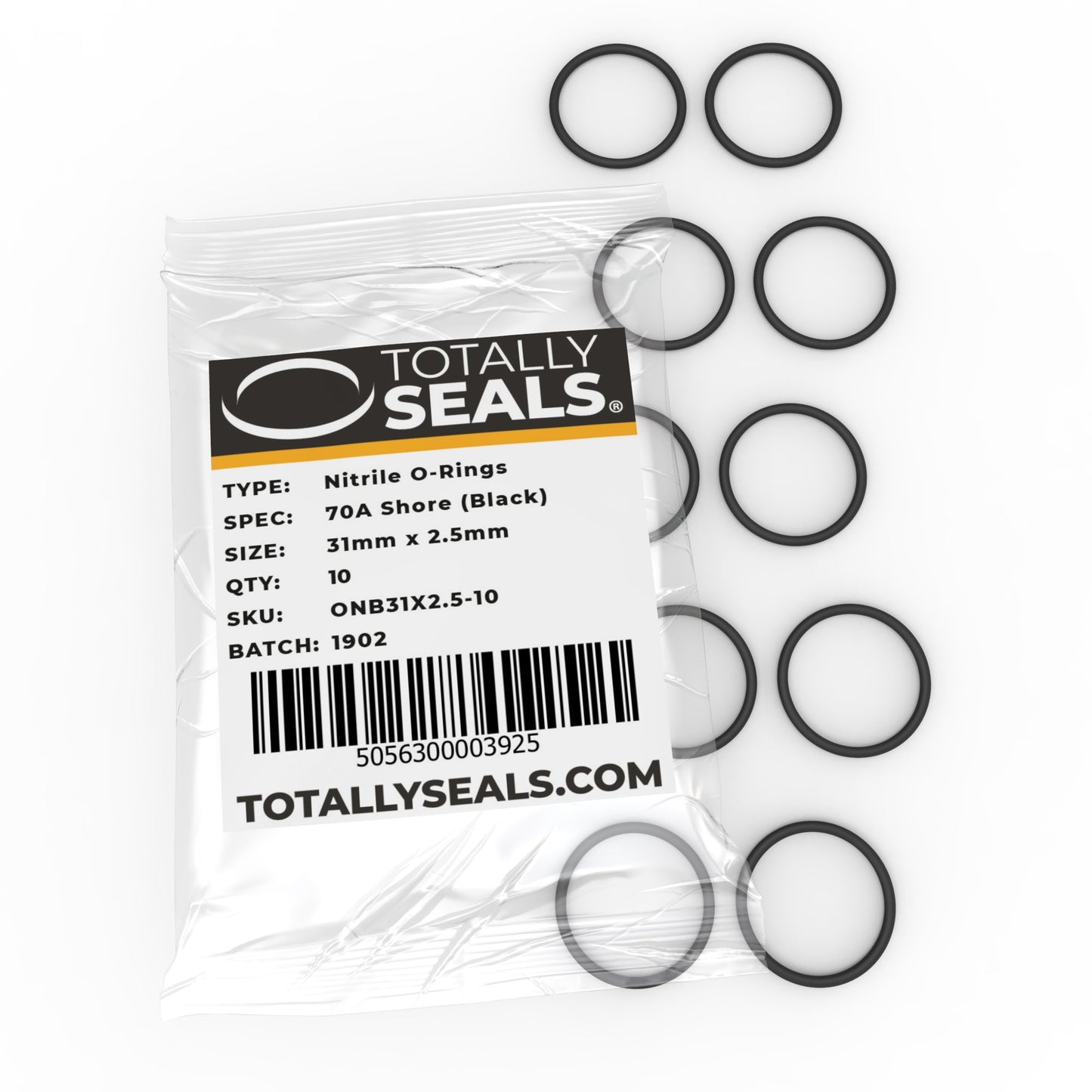 31mm x 2.5mm (36mm OD) Nitrile O-Rings - Totally Seals®