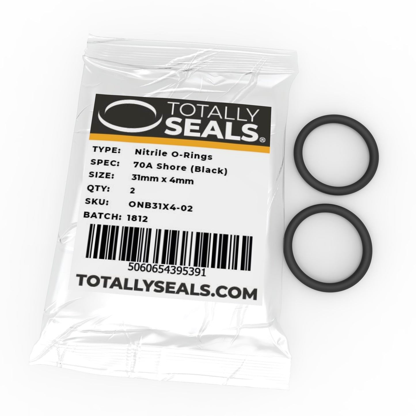 31mm x 4mm (39mm OD) Nitrile O-Rings - Totally Seals®