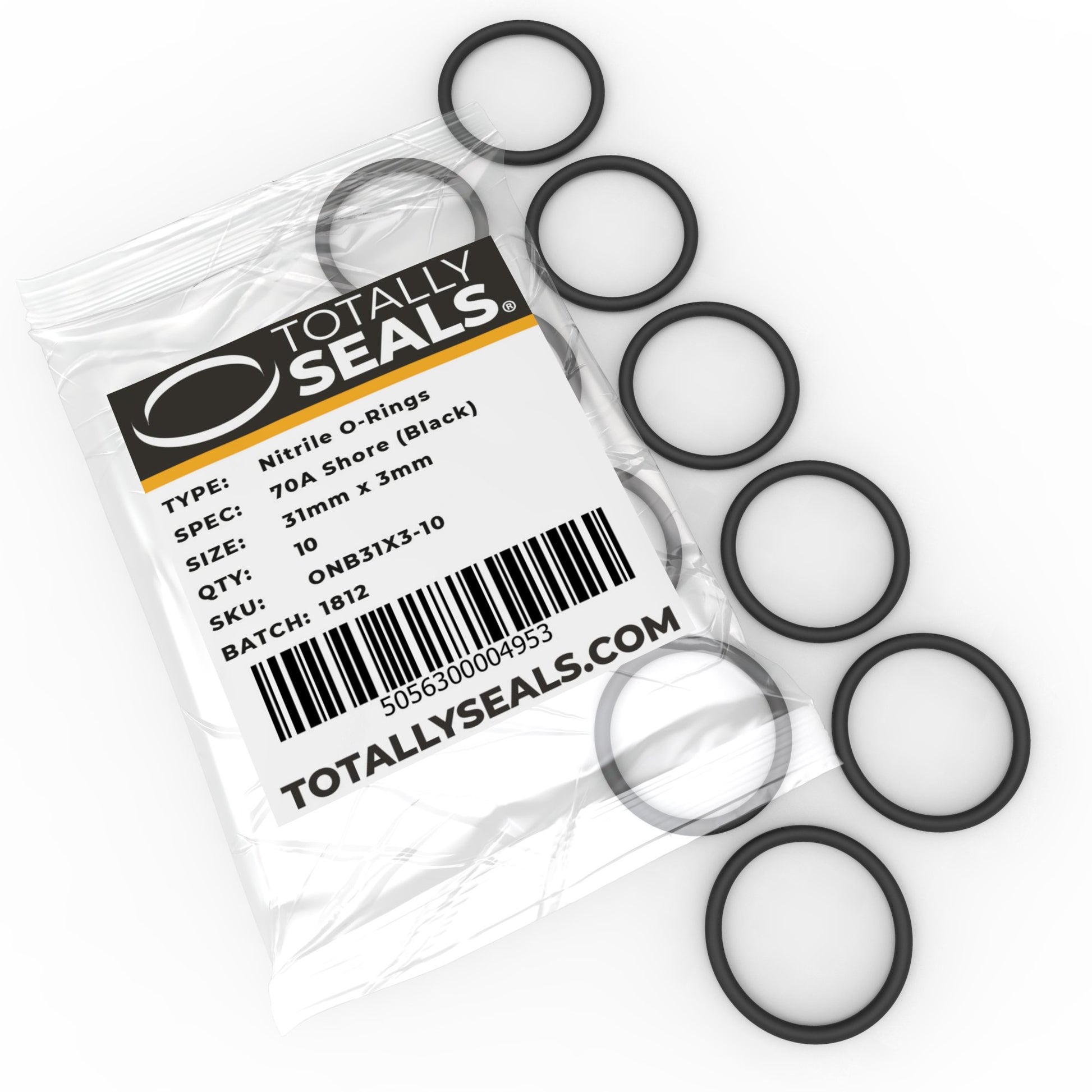 31mm x 3mm (37mm OD) Nitrile O-Rings - Totally Seals®