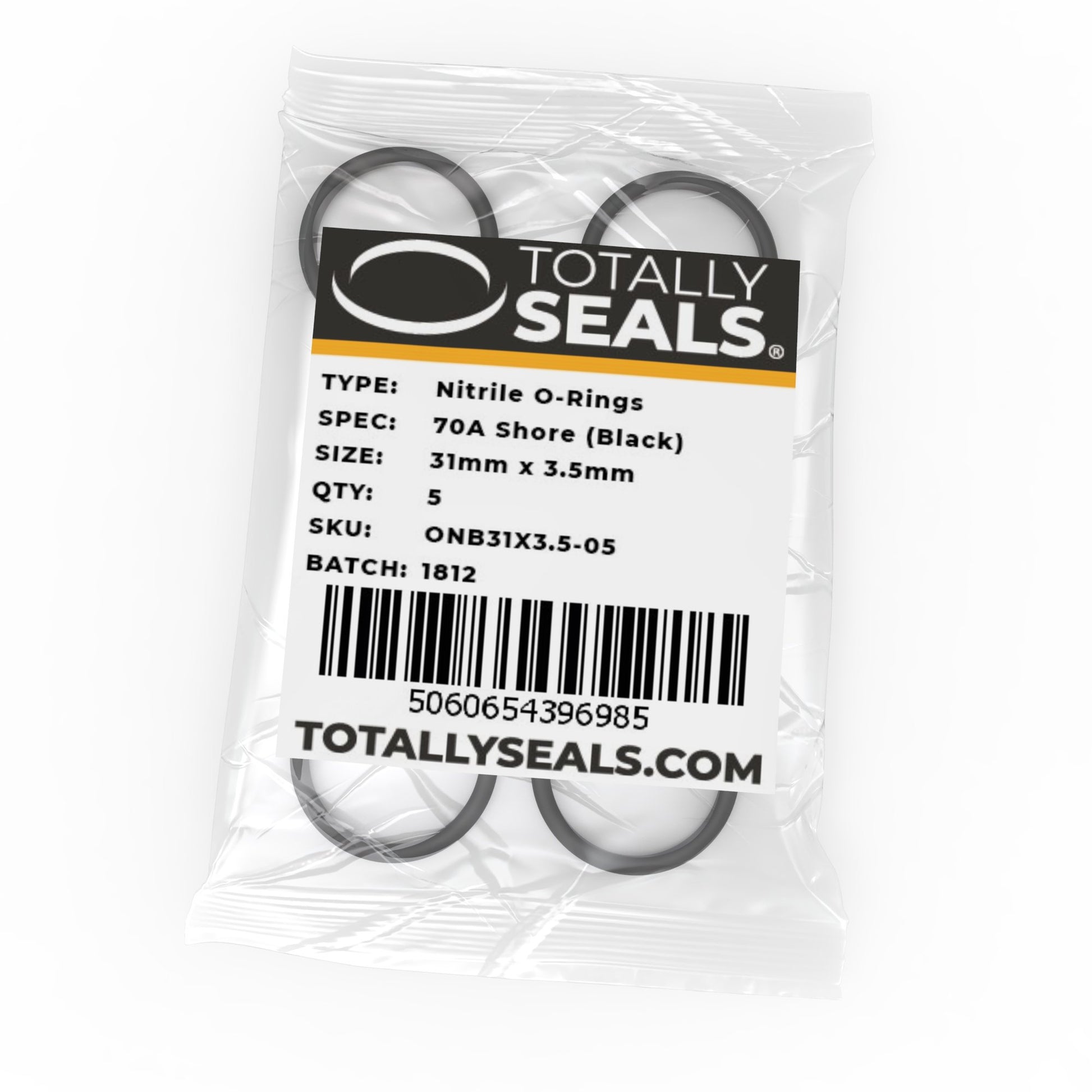 31mm x 3.5mm (38mm OD) Nitrile O-Rings - Totally Seals®