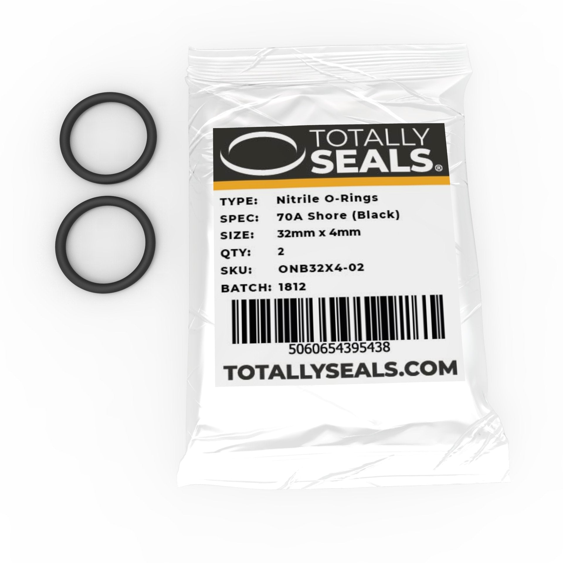 32mm x 4mm (40mm OD) Nitrile O-Rings - Totally Seals®