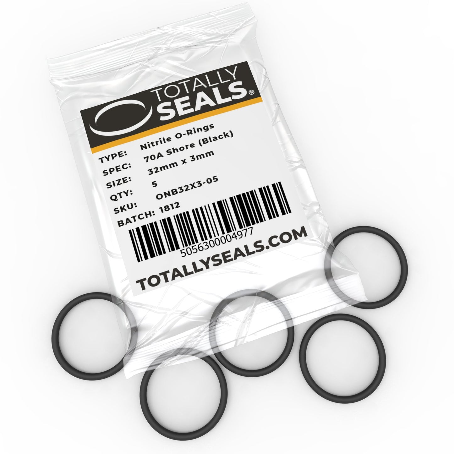 32mm x 3mm (38mm OD) Nitrile O-Rings - Totally Seals®